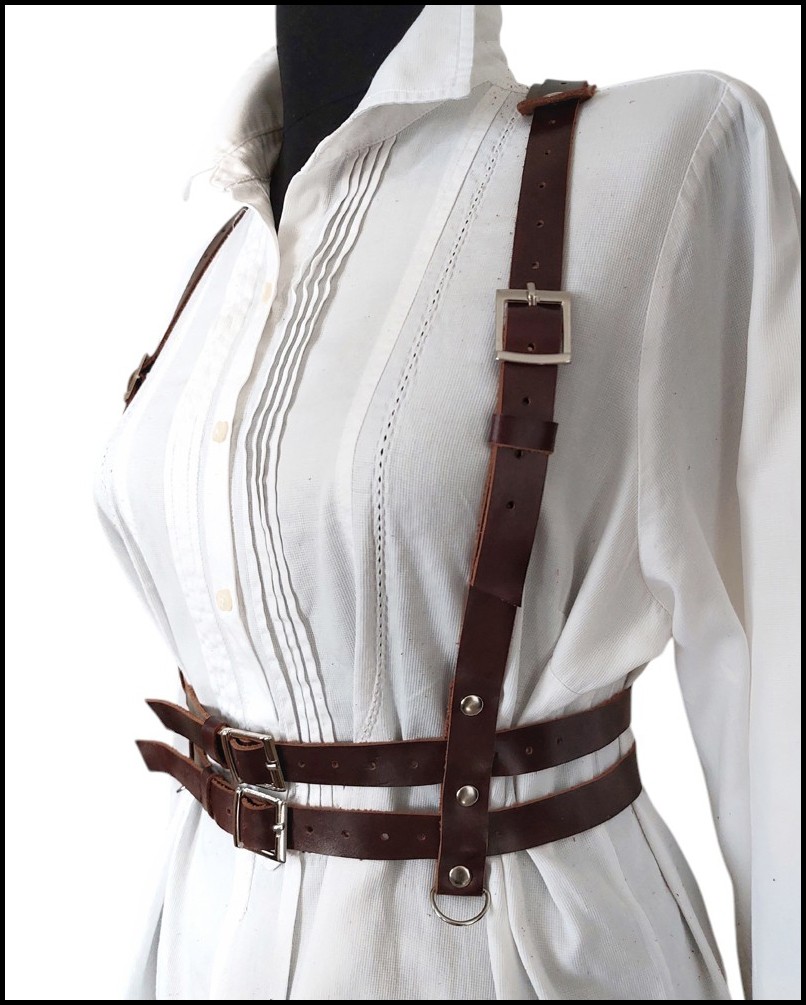Harness Kemer, Tak-Çıkar Kafes Detaylı-Kahverengi