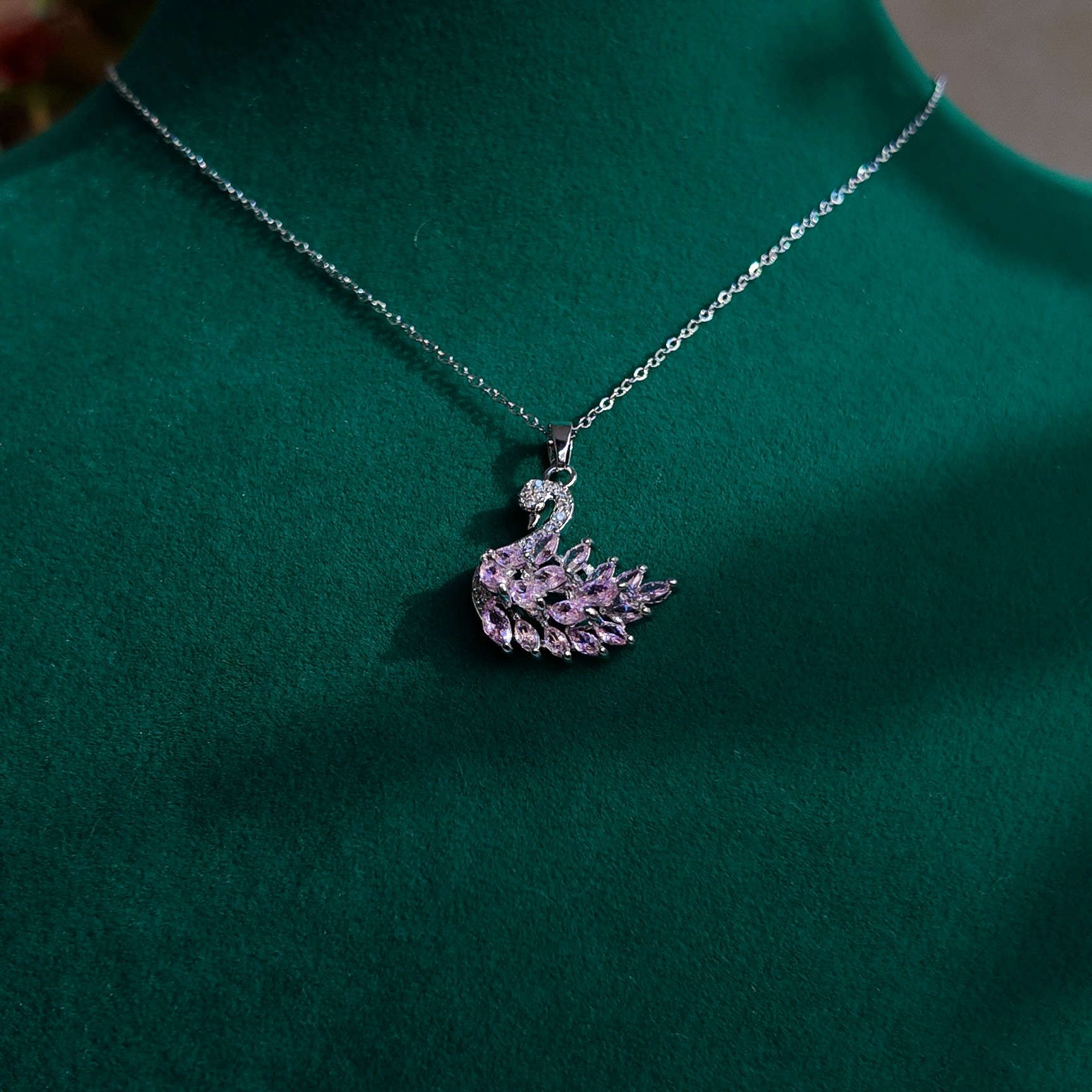Swan Amethyst Necklace