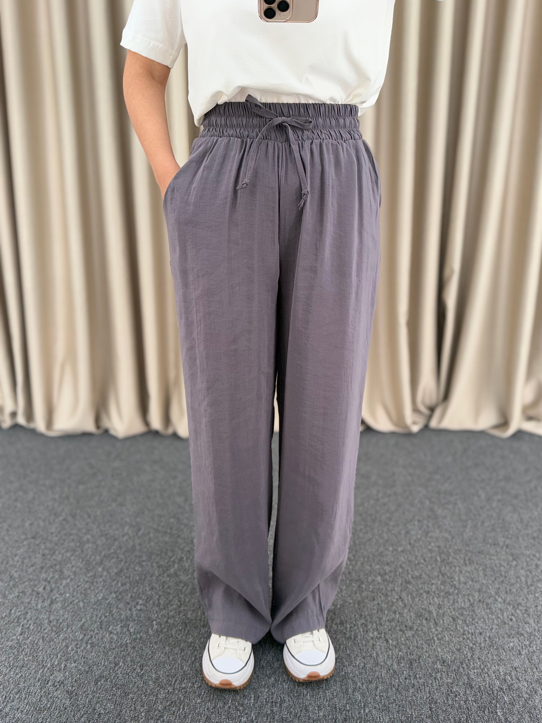 Gri Tencel Kumaş Pantolon
