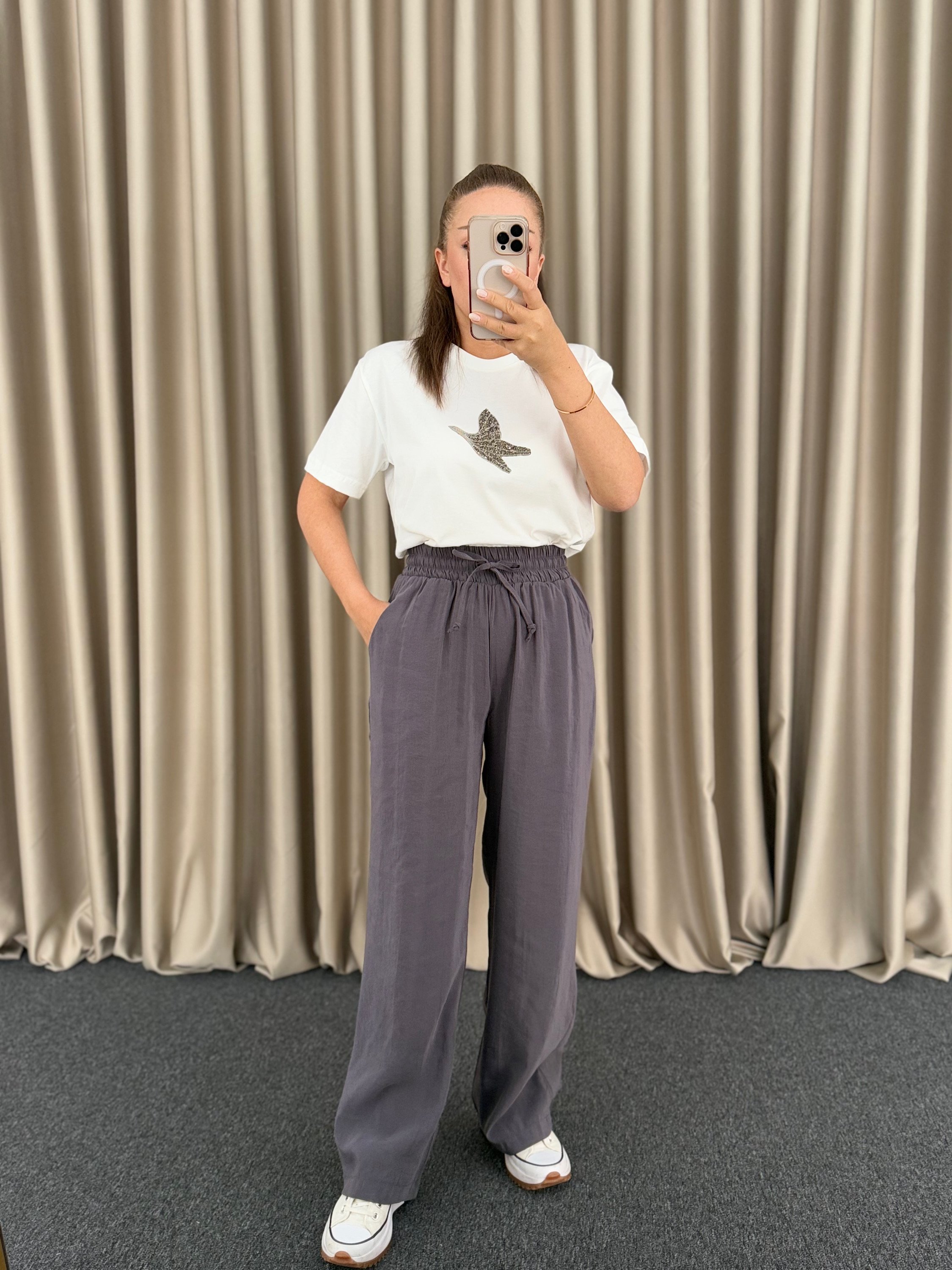 Gri Tencel Kumaş Pantolon