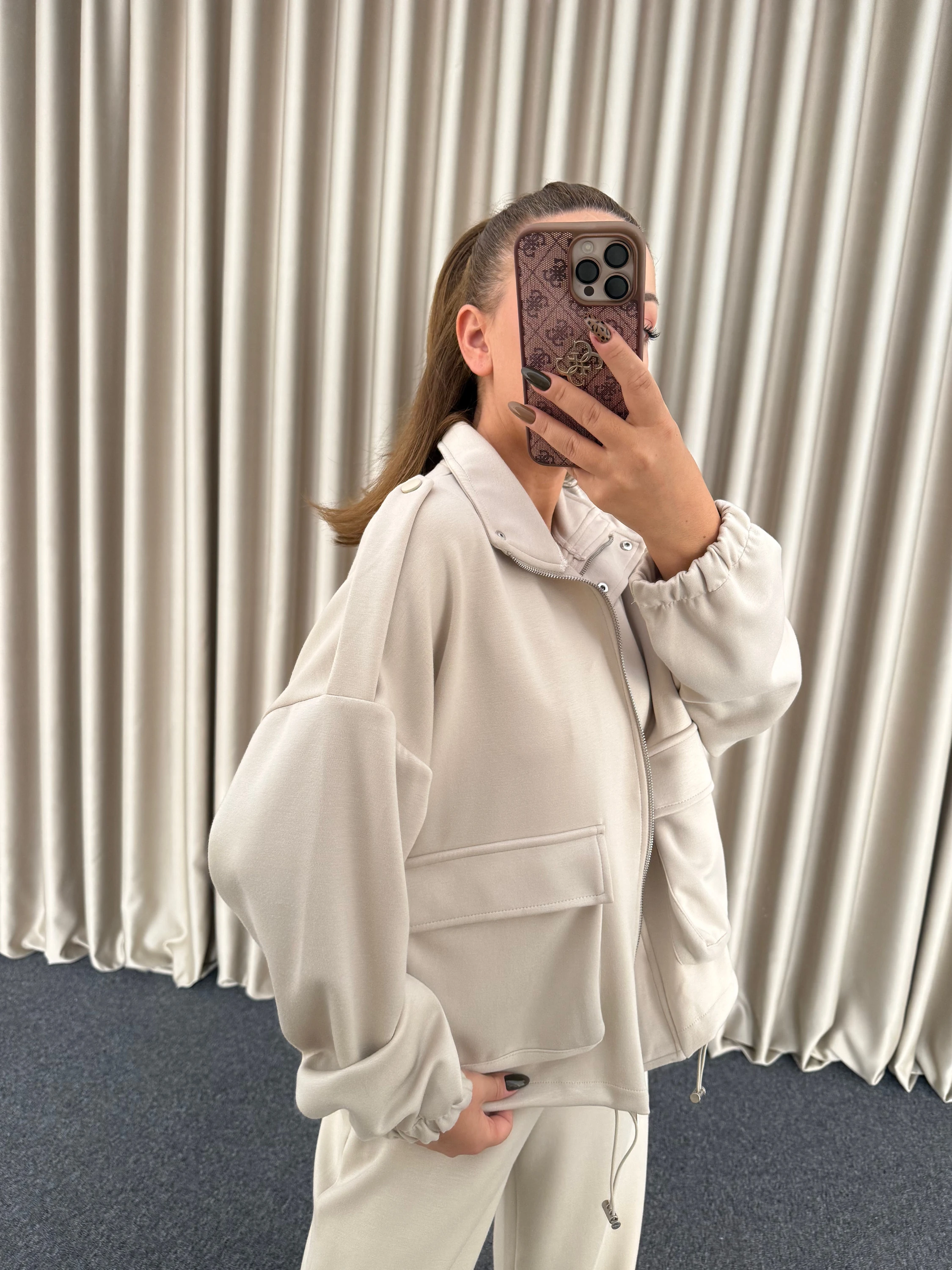 Bej Modal Eşofman Takımı