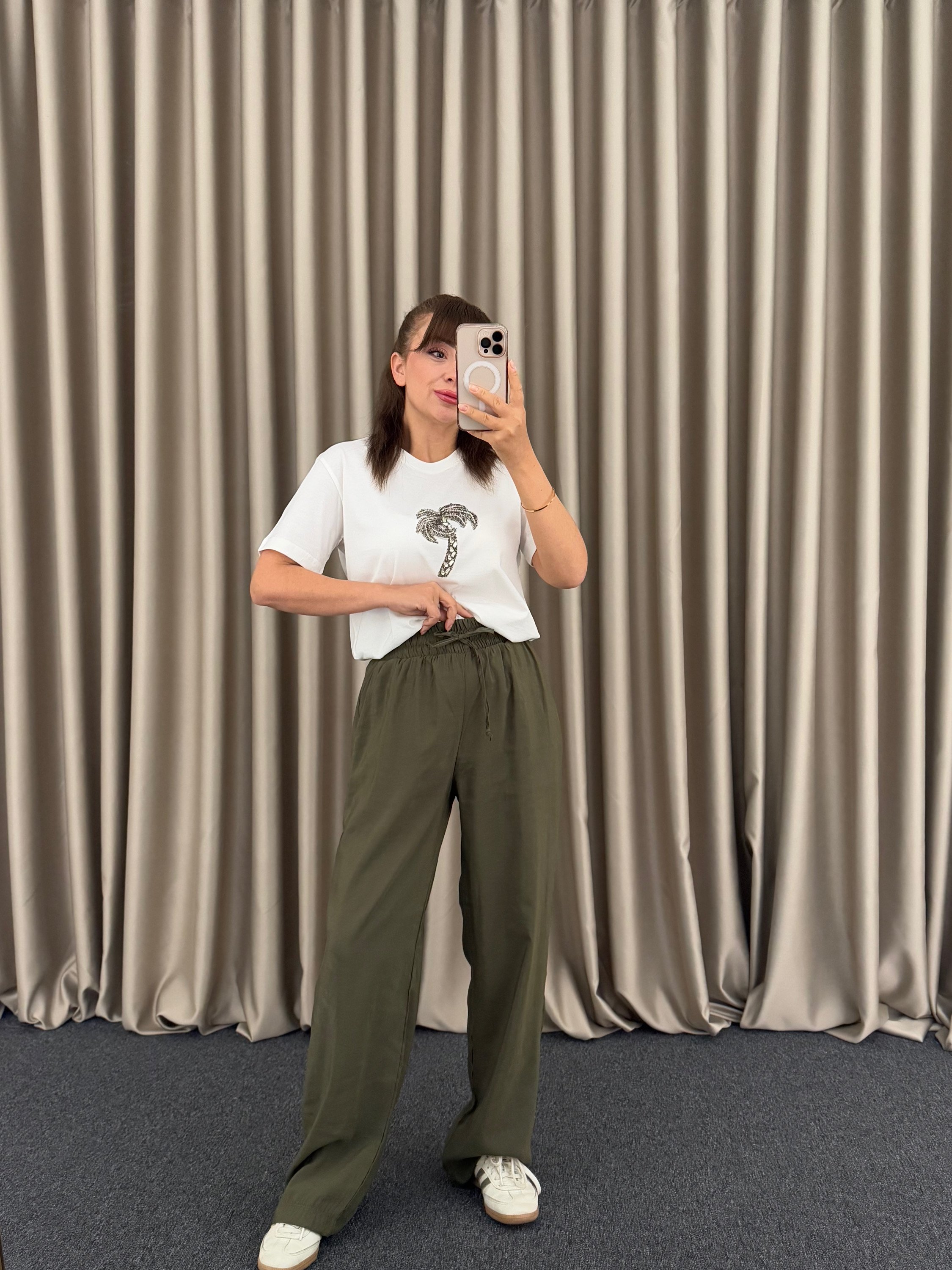 Haki Tencel Pantolon