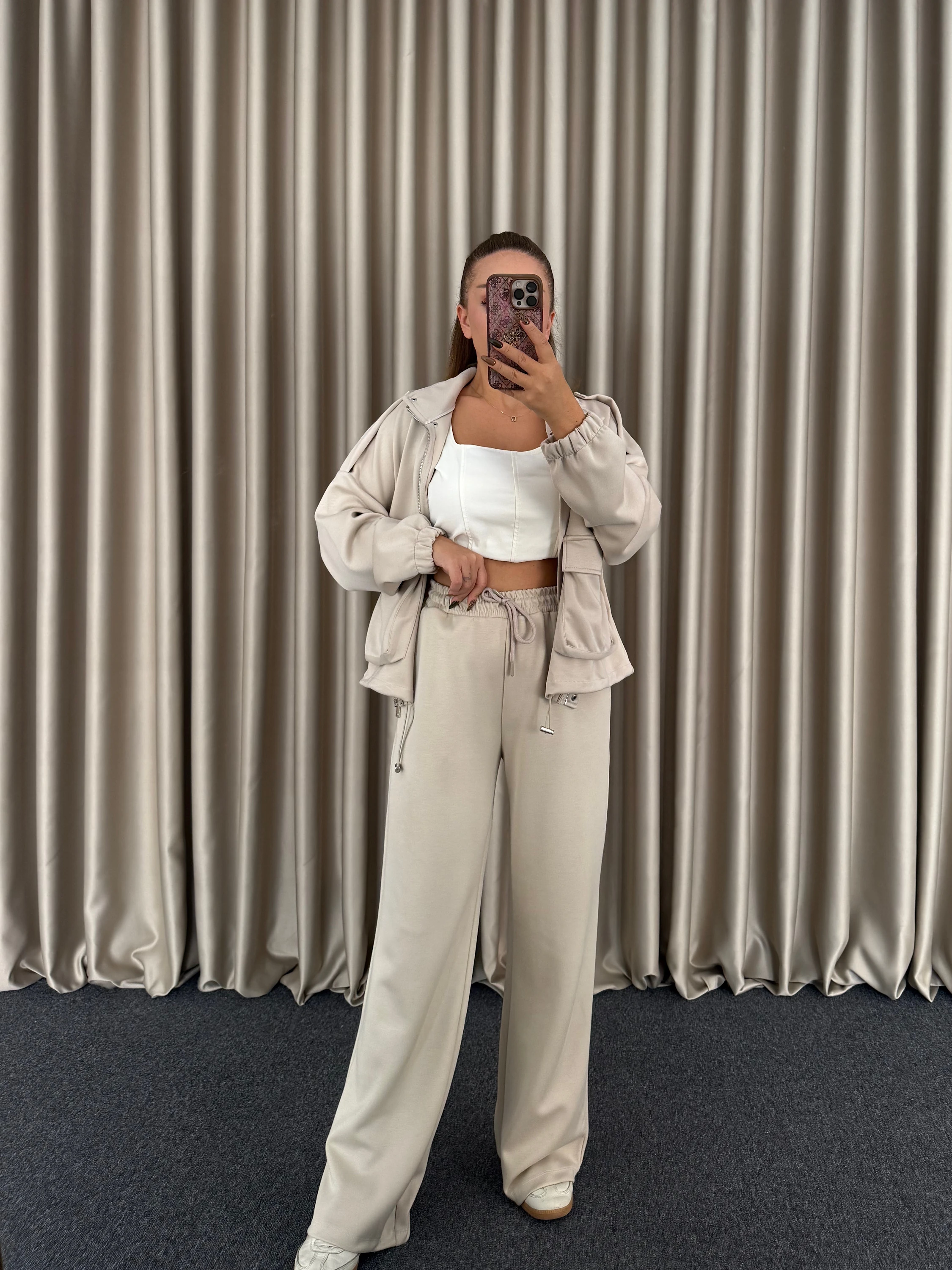 Bej Modal Eşofman Takımı