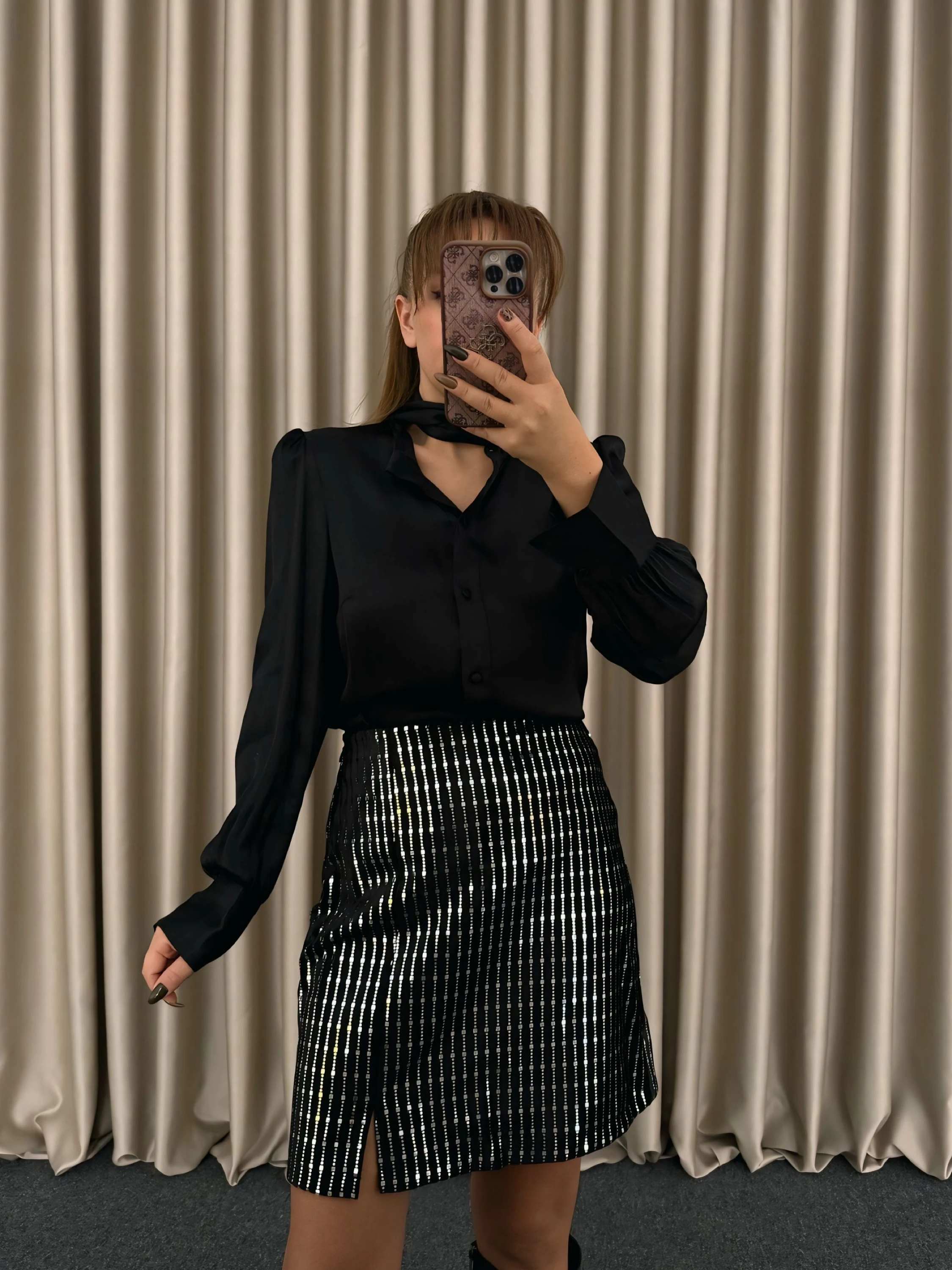 Lame Işıltılı Etek