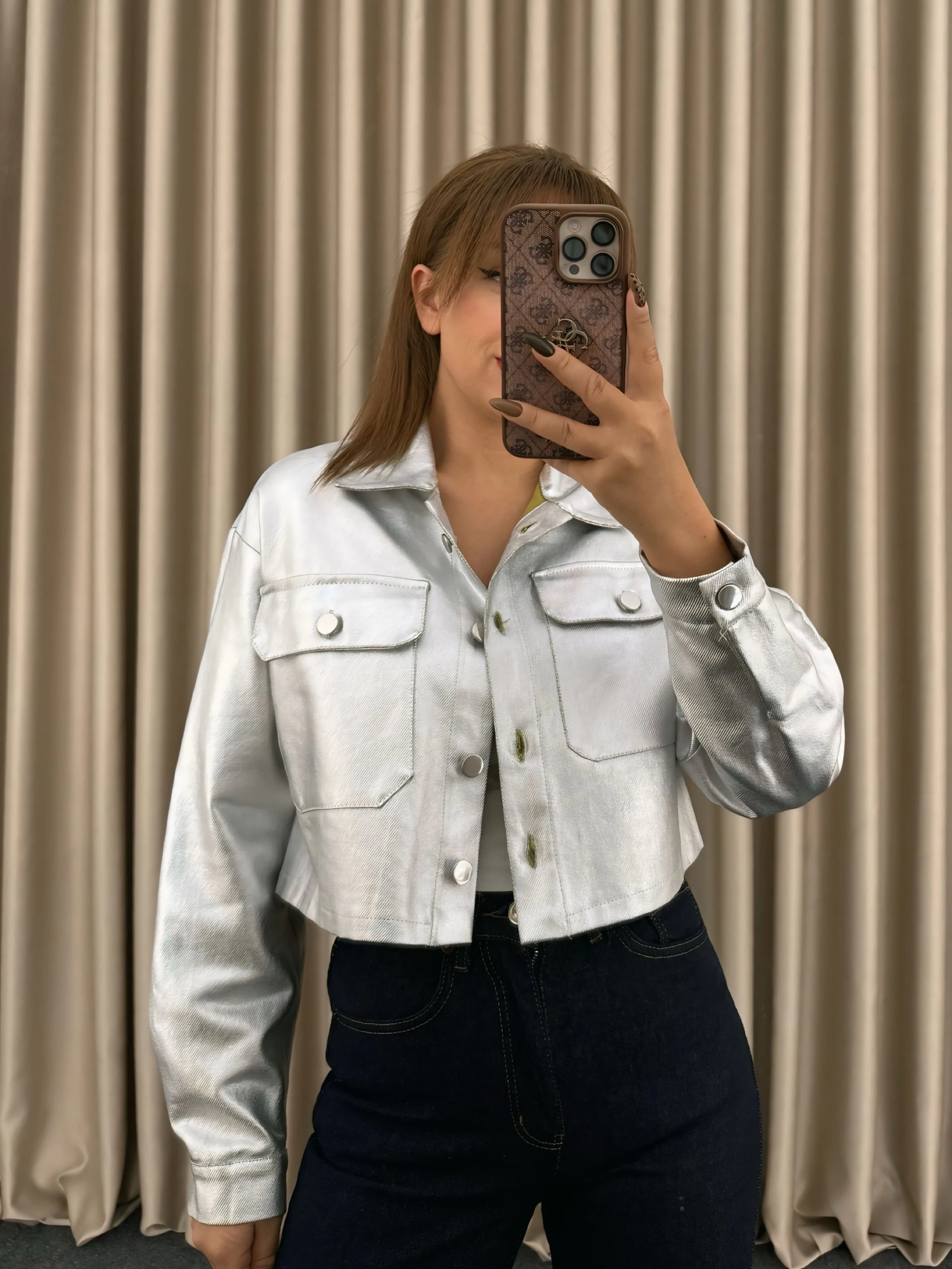 Gümüş Kısa Ceket