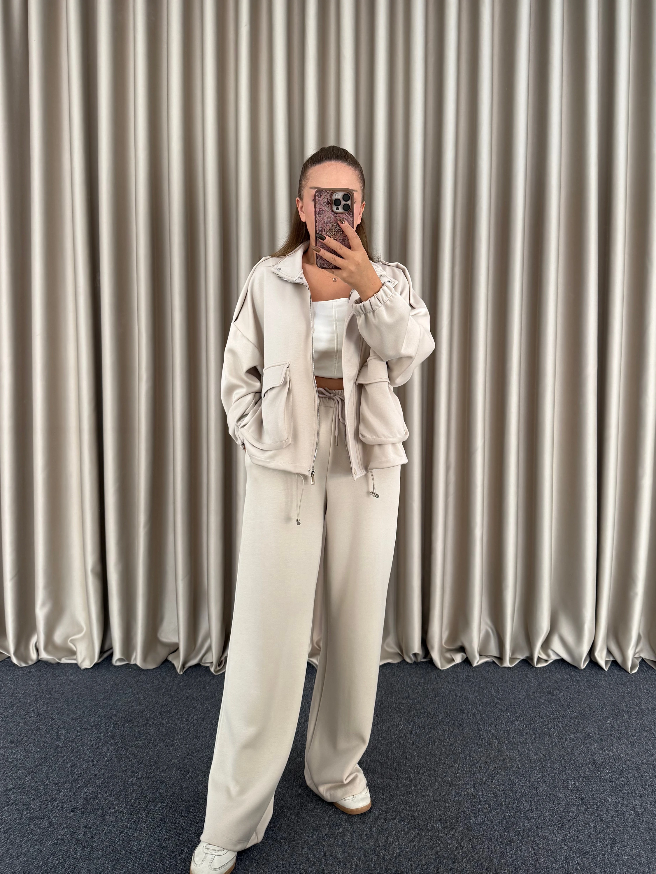 Bej Modal Eşofman Takımı