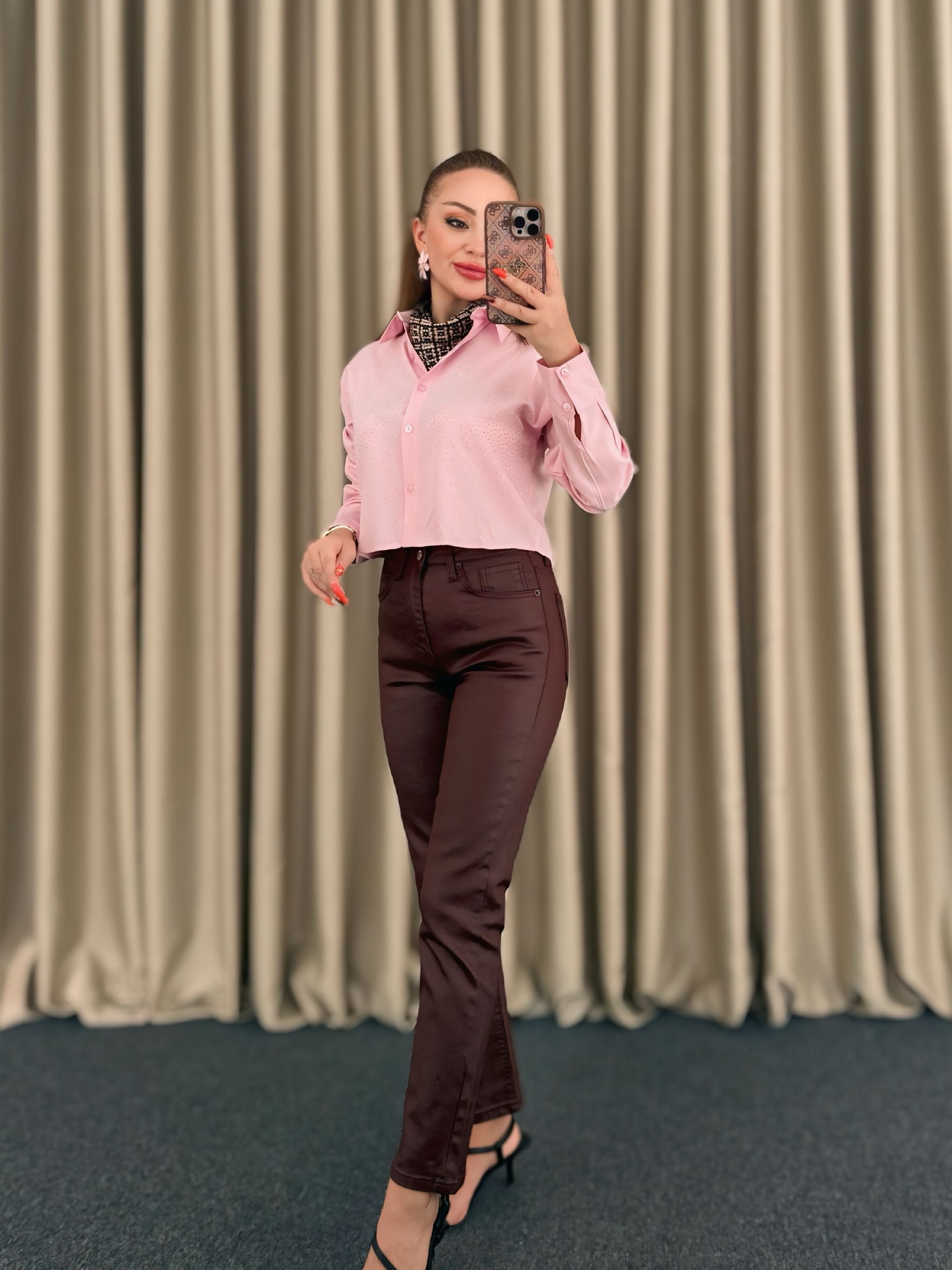 Bordo Mumlu Jean