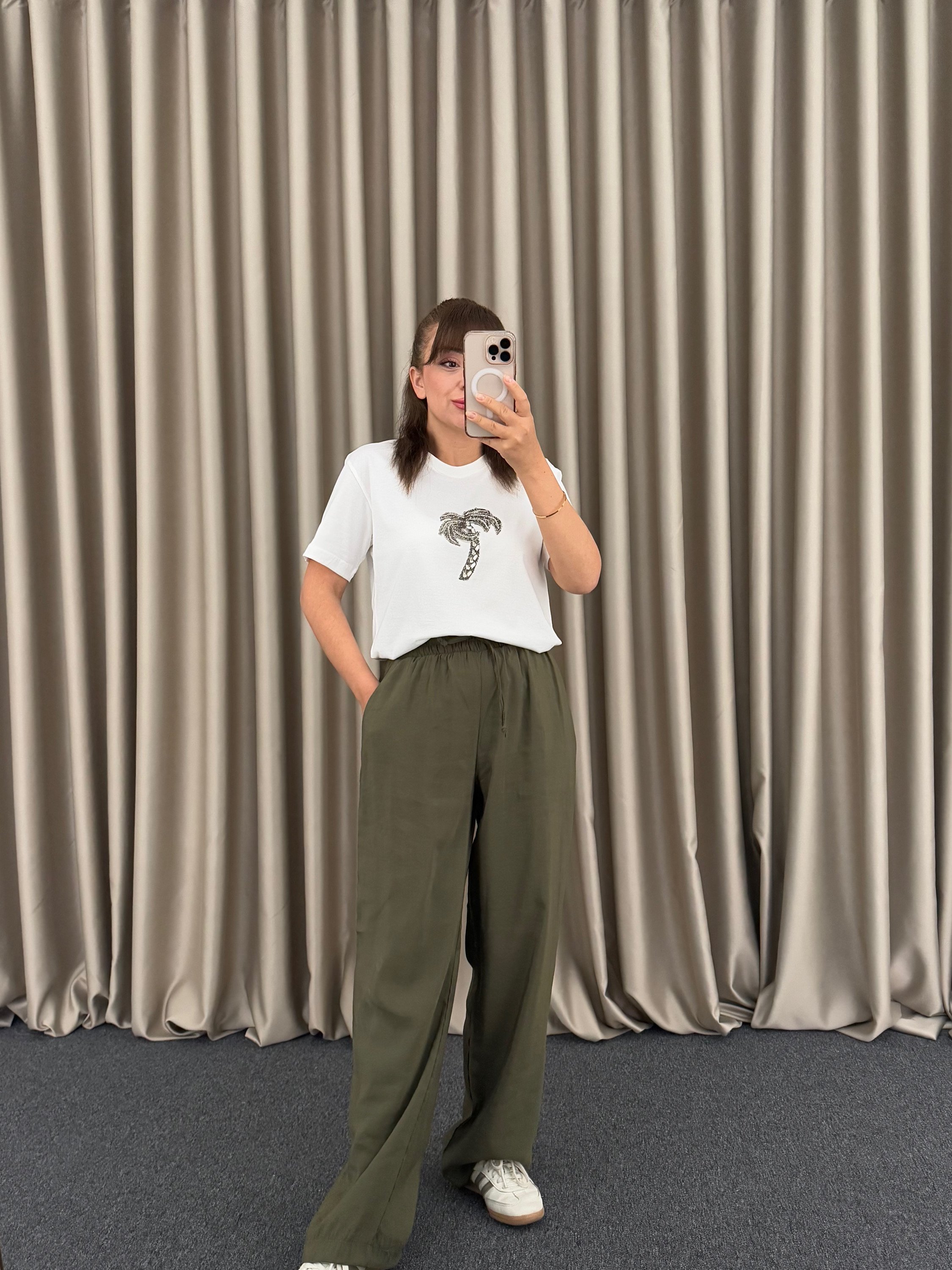 Haki Tencel Pantolon