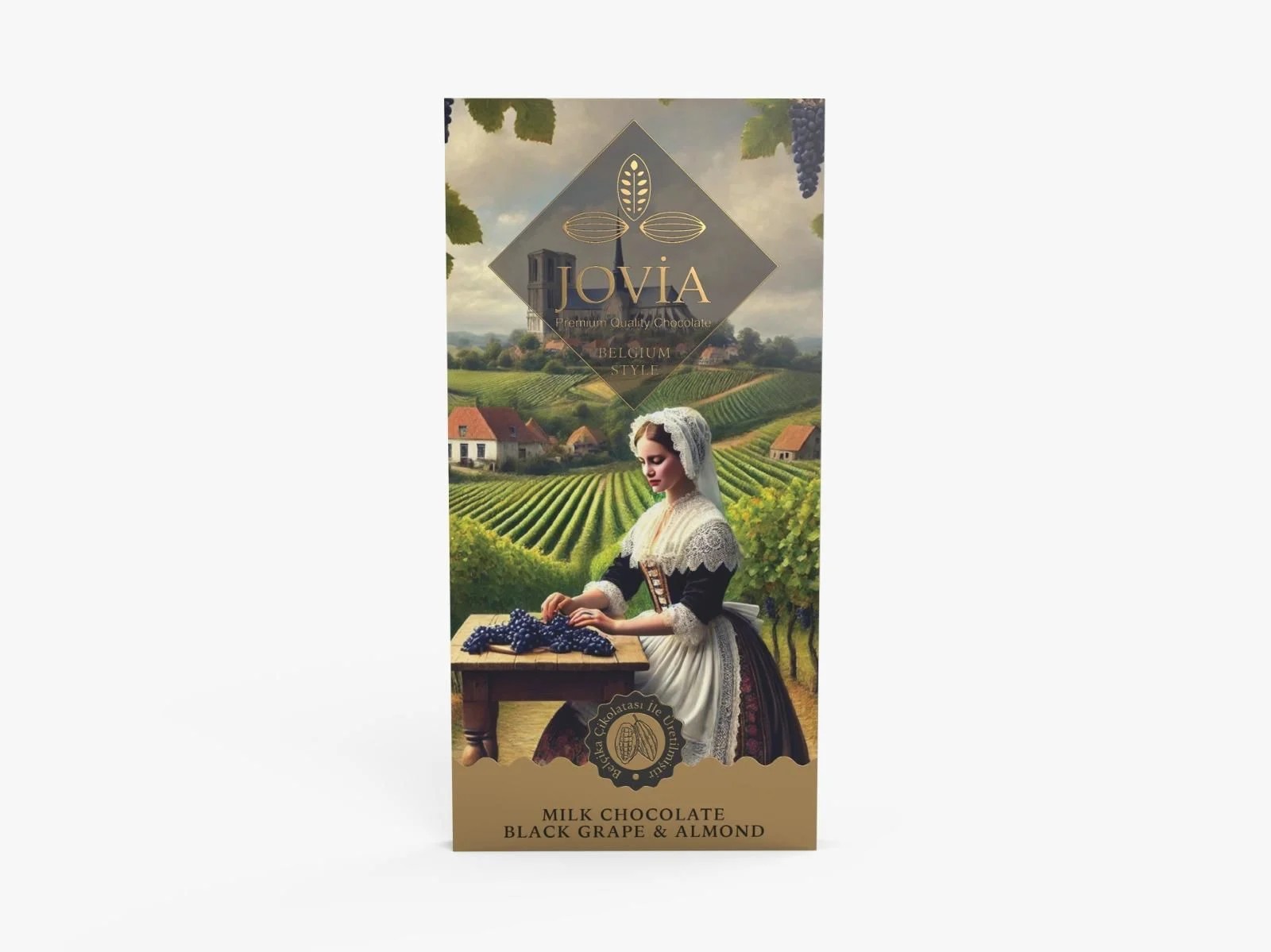 Üzüm Badem Belçika Çikolatası 80 gr