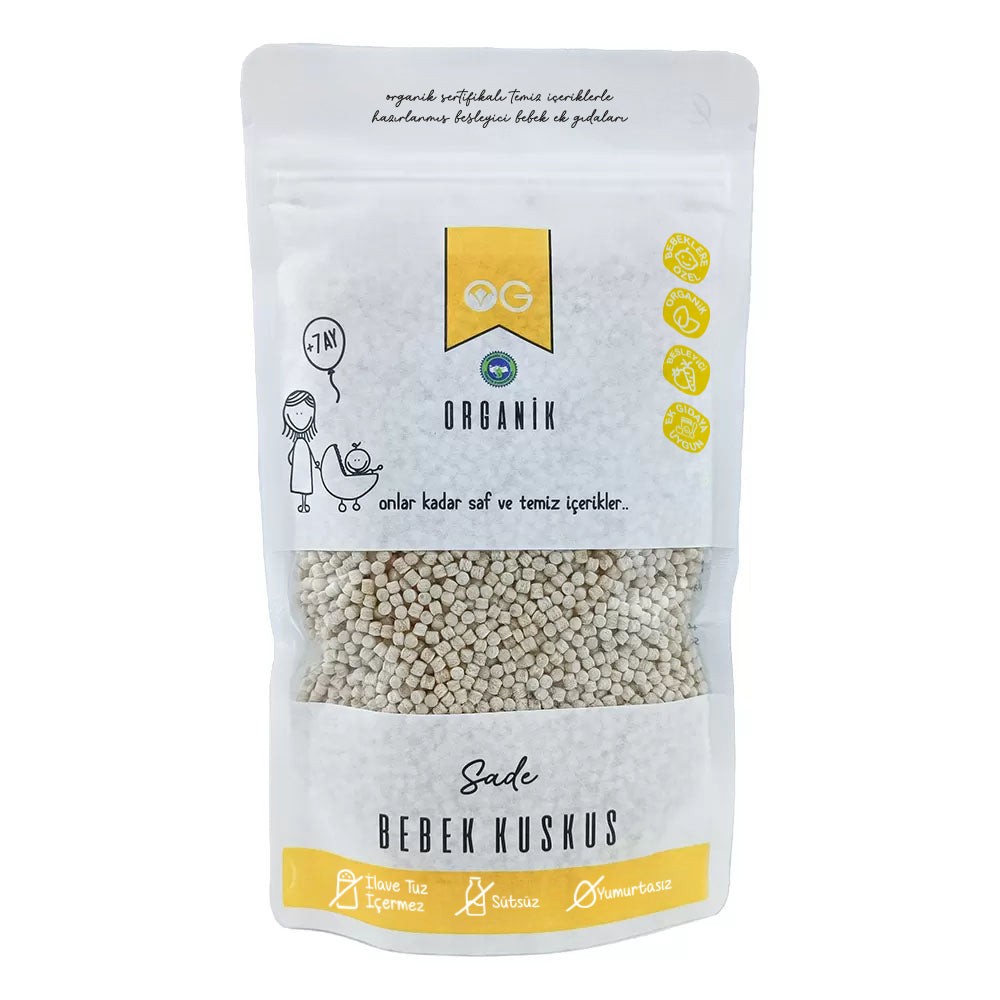 Organik Sade Bebek Kuskus 250 gr (+6 Ay)