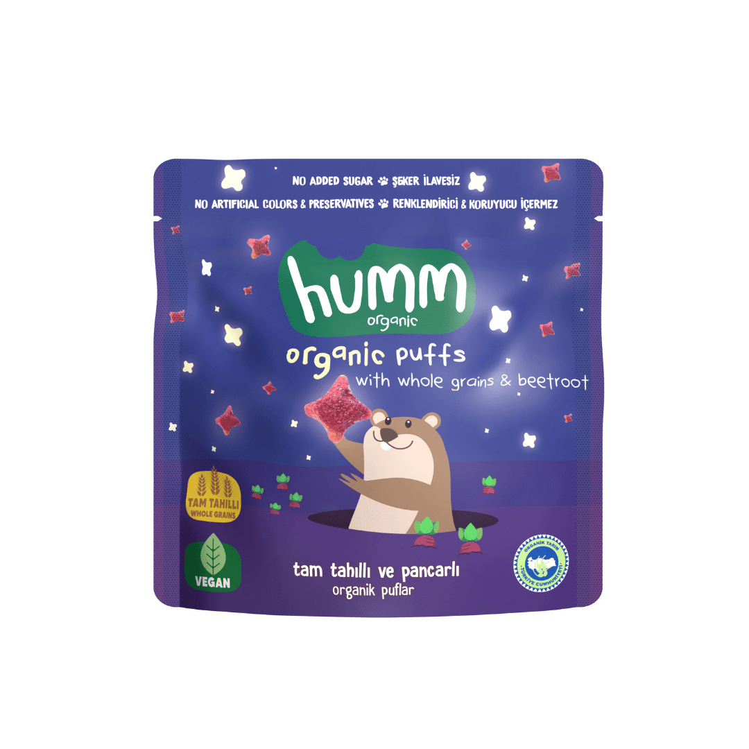Organik Vegan Tam Tahıllı Ve Pancarlı Puflar 30 gr