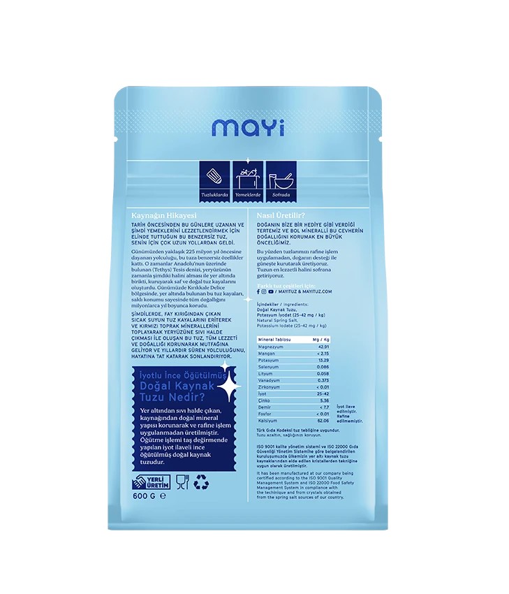 Öğütülmüş Sofra Tuzu (İyot İlaveli) 600 gr