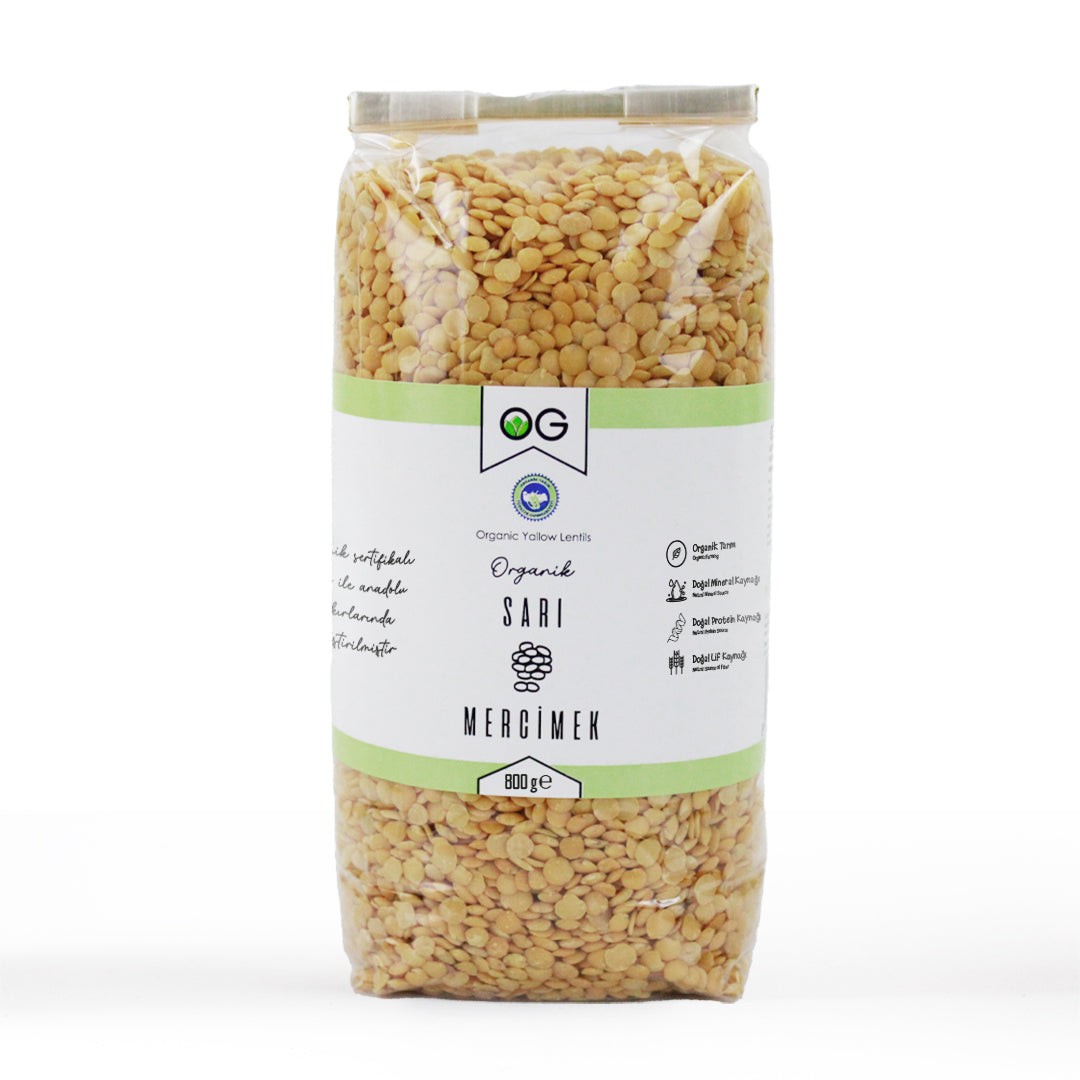Organik Sarı Mercimek 800 Gr (+6 Ay)