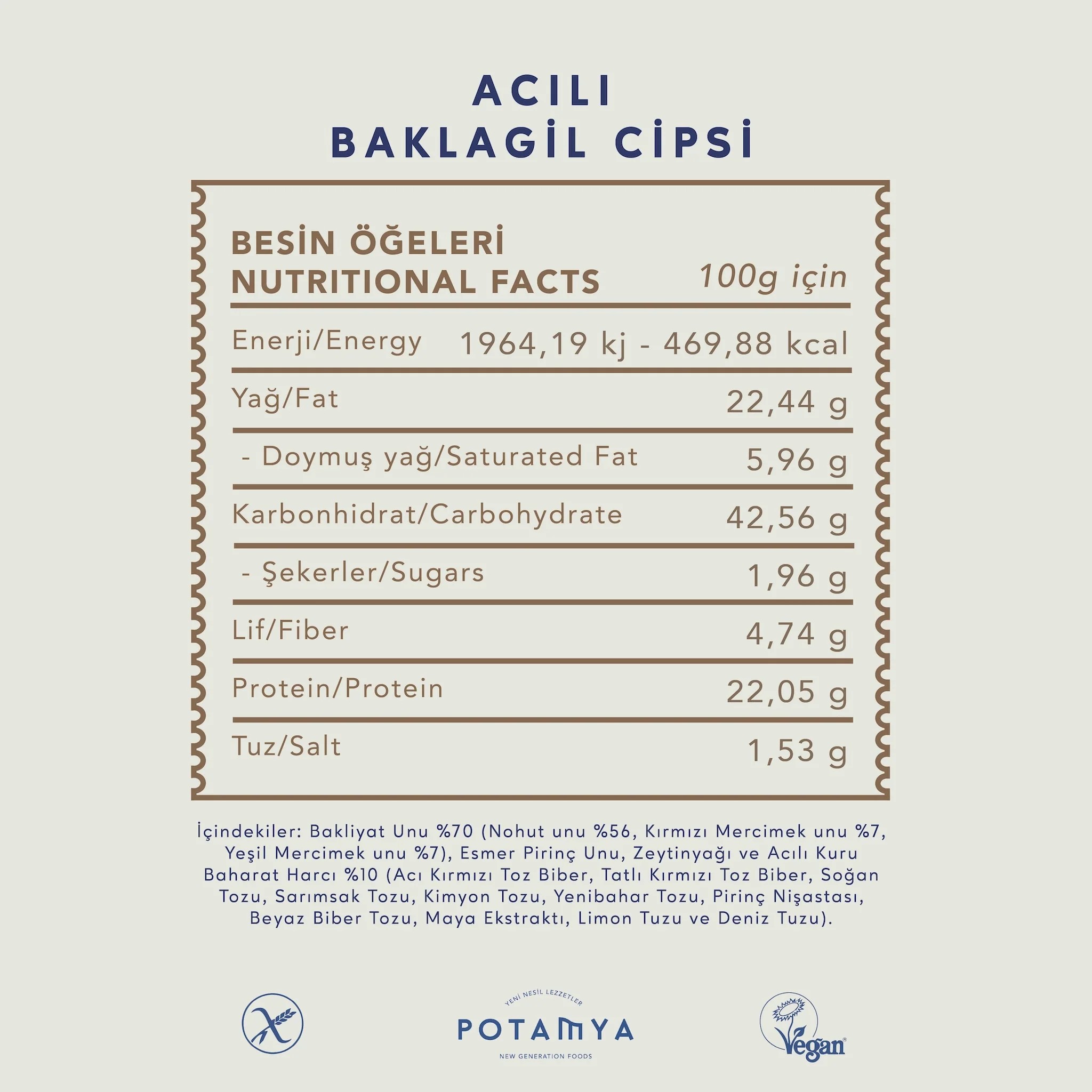Acılı Baklagil Cipsi 50 gr