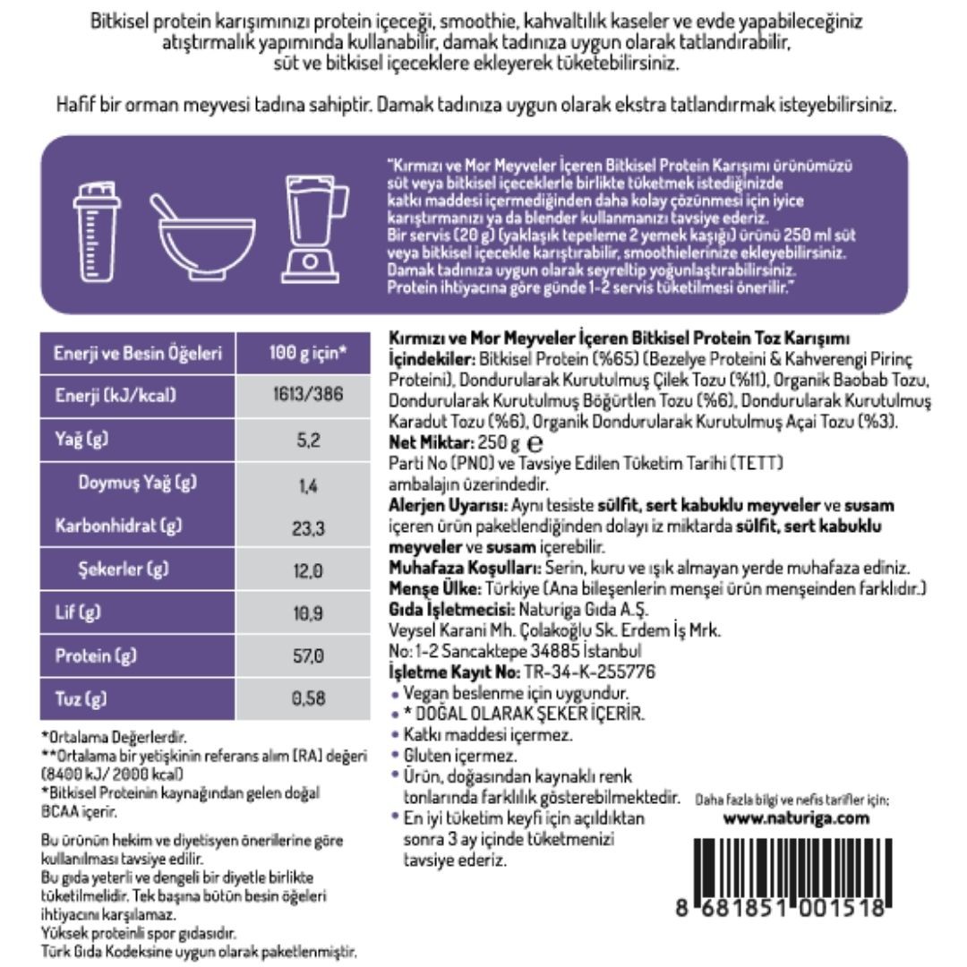 Berry Protein Karışımı 250 Gr