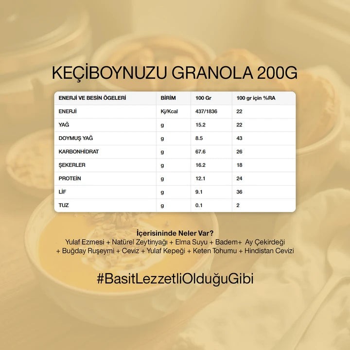 Keçiboynuzlu Granola 200 gr