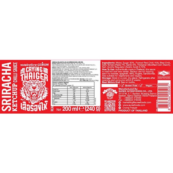 Acı Ketçap Sos 200 Ml