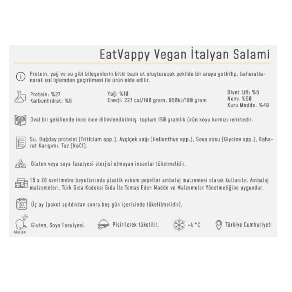 Vegan İtalyan Salamı 100 gr