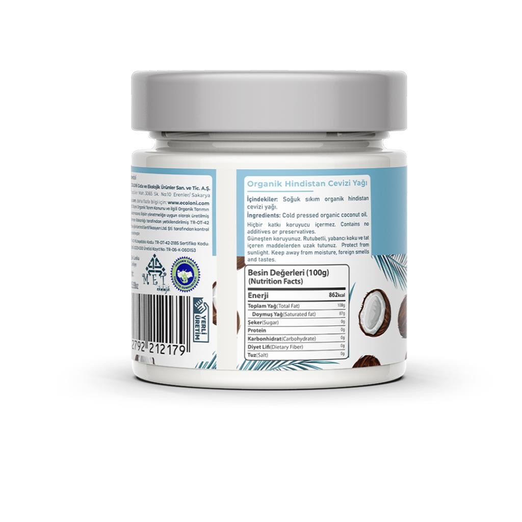 Organik Hindistan Cevizi Yağı 170 gr