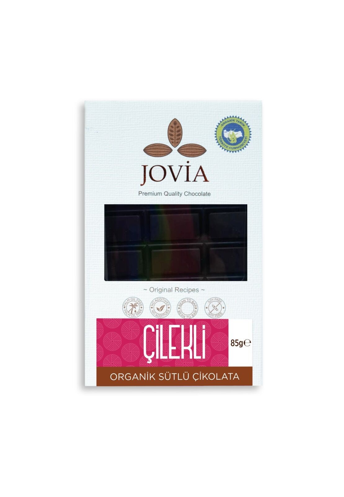 Çilekli Sütlü Çikolata 85 gr