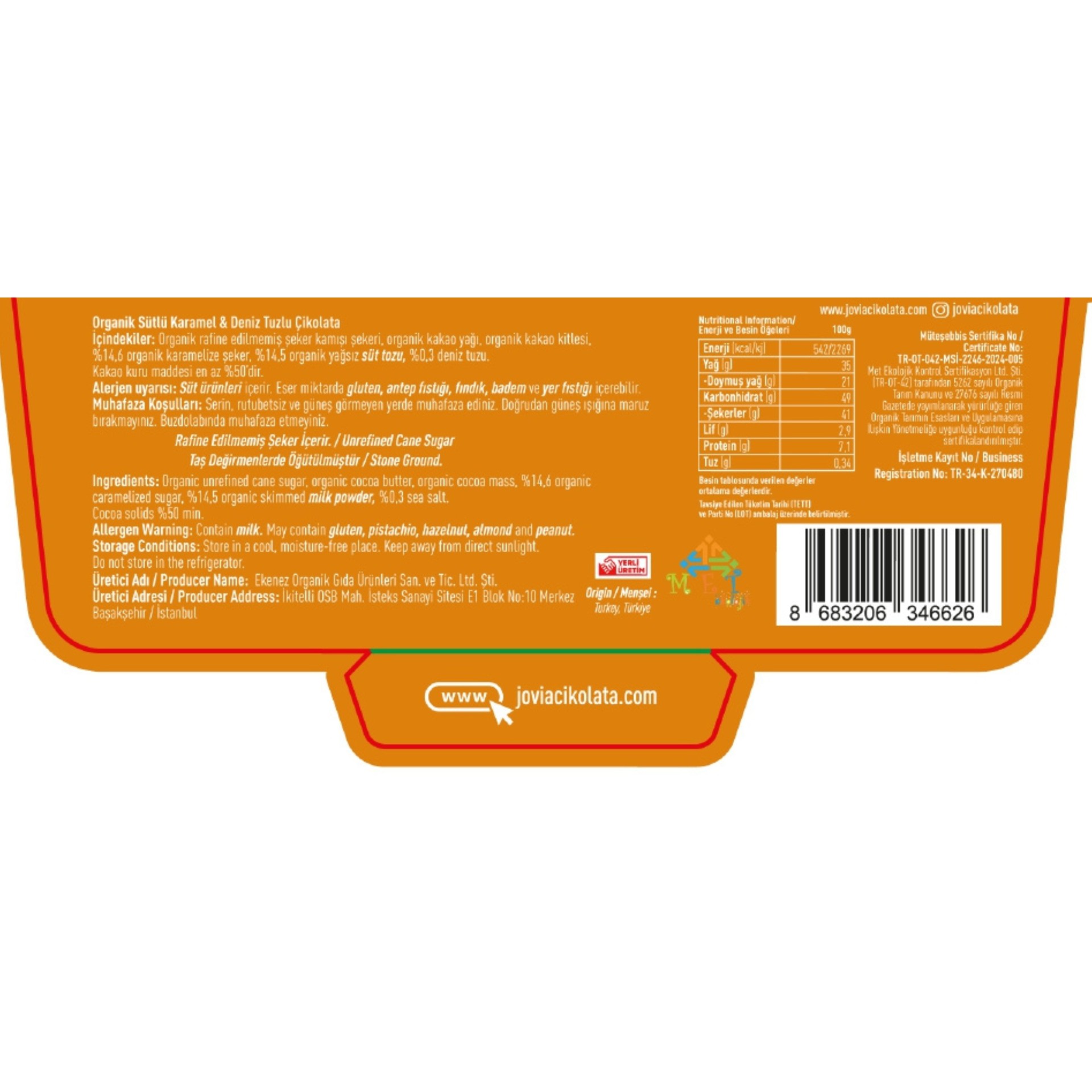 Karamelli Deniz Tuzlu Çikolata 40 gr