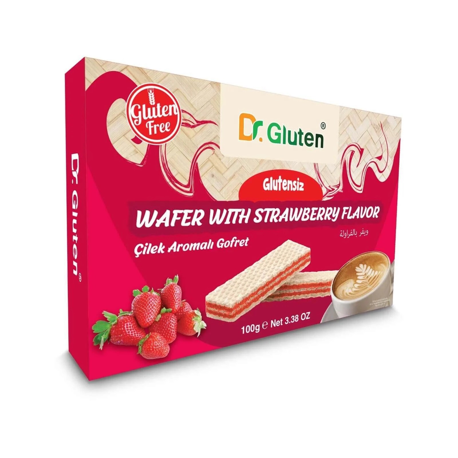 Glutensiz Çilekli Gofret 100 gr