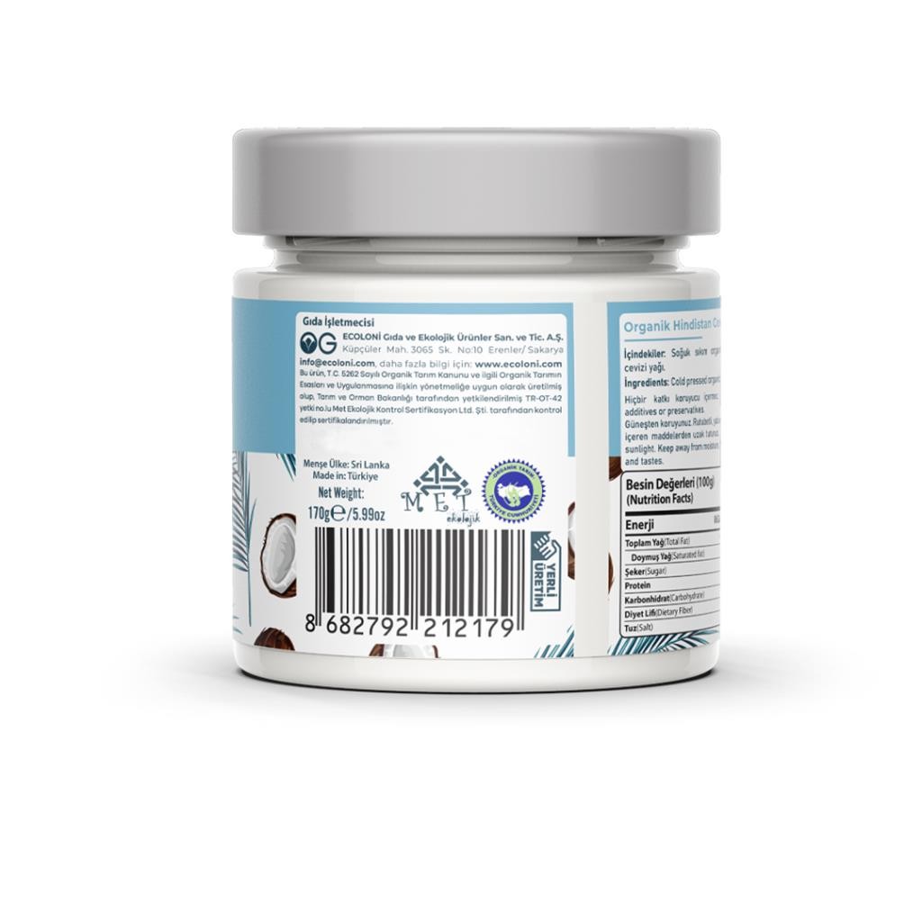 Organik Hindistan Cevizi Yağı 170 gr