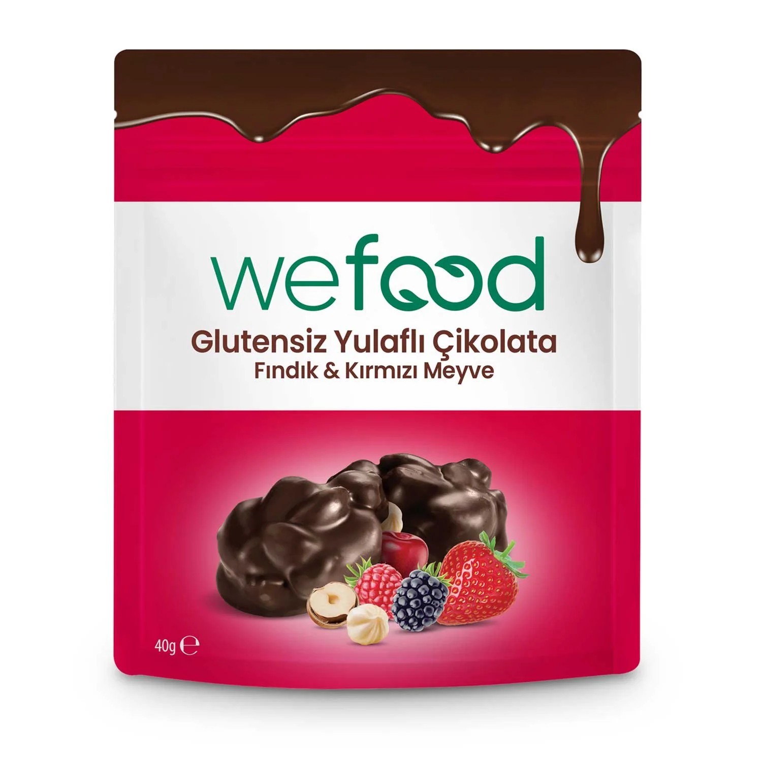 Yulaflı Çikolata Kırmızı Meyve 40 gr