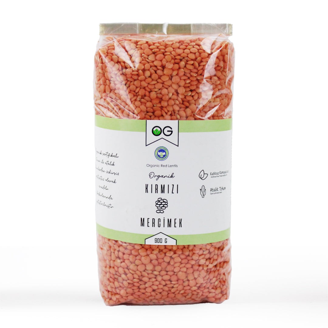 Organik Kırmızı Mercimek 900 gr