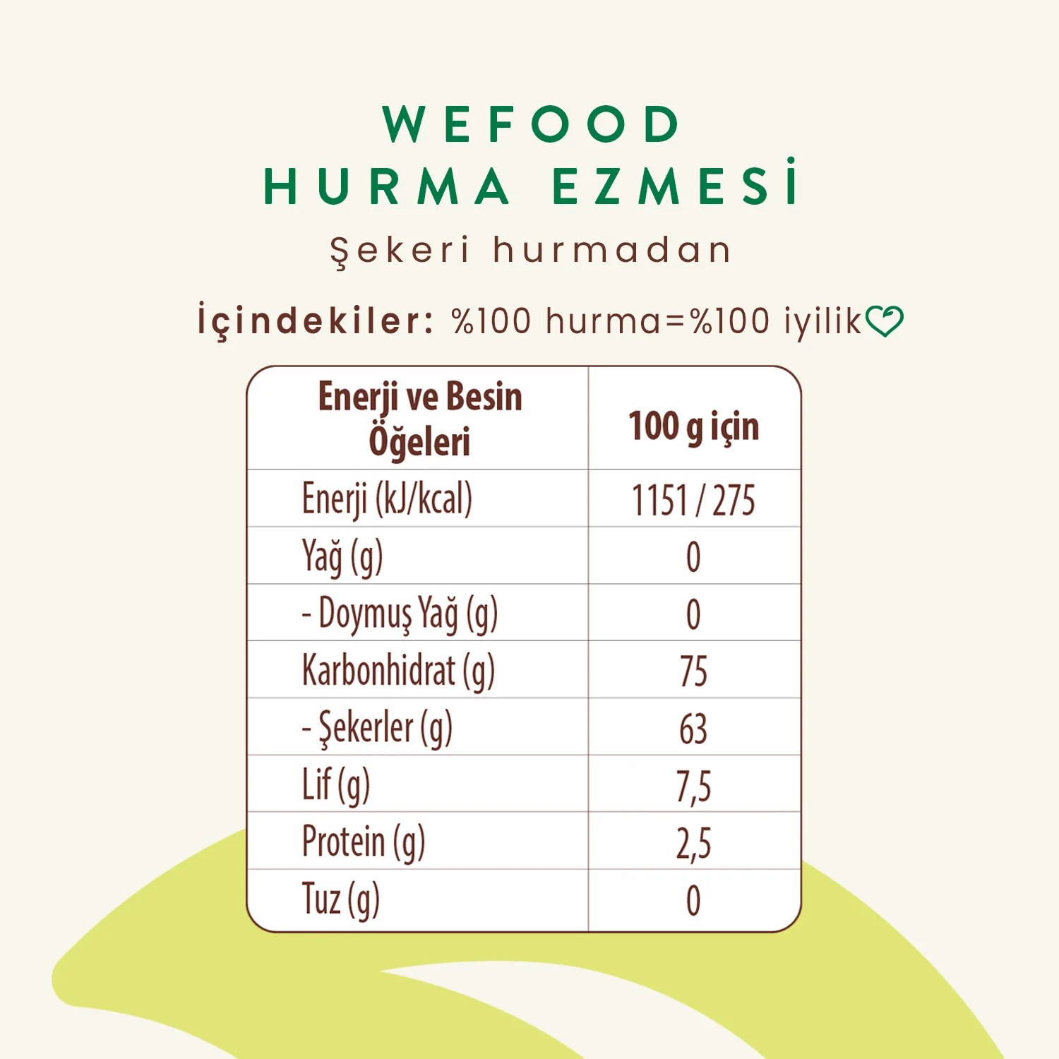 %100 Hurma Ezmesi 400 gr