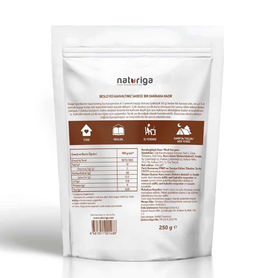 Kakaolu Hazır Kahvaltı Karışımı 250 Gr
