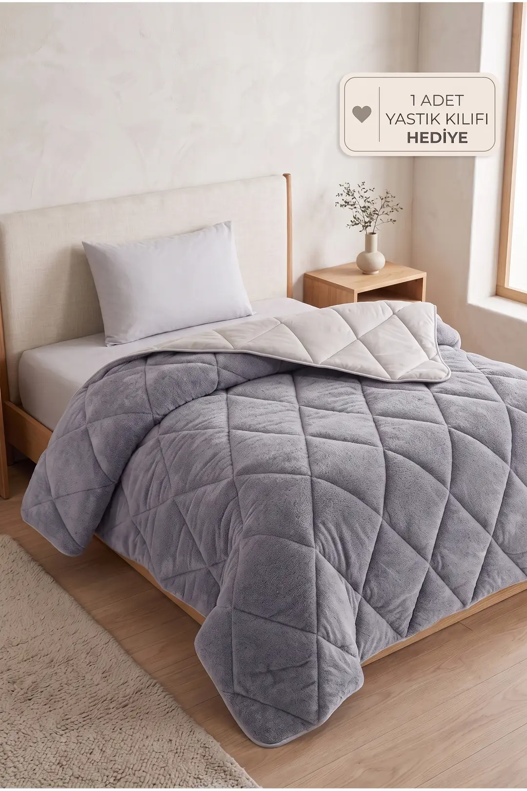 Tek Kişilik Lüx Wellsoft Yorgan Çift Taraflı 155x215 cm