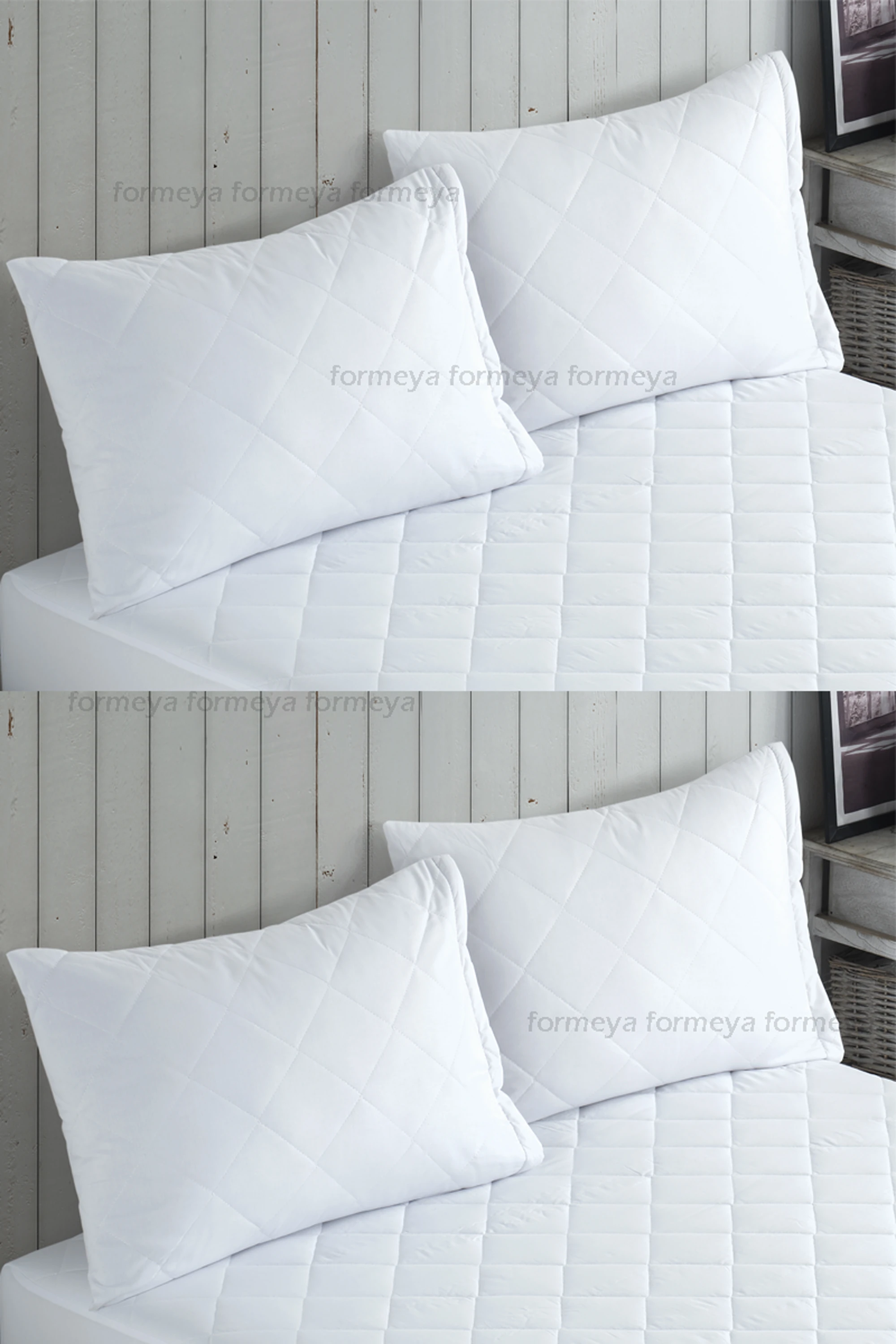 Mikrofiber Kapitone Yastık Koruyucu Alez 50 x 70 cm 4 Adet