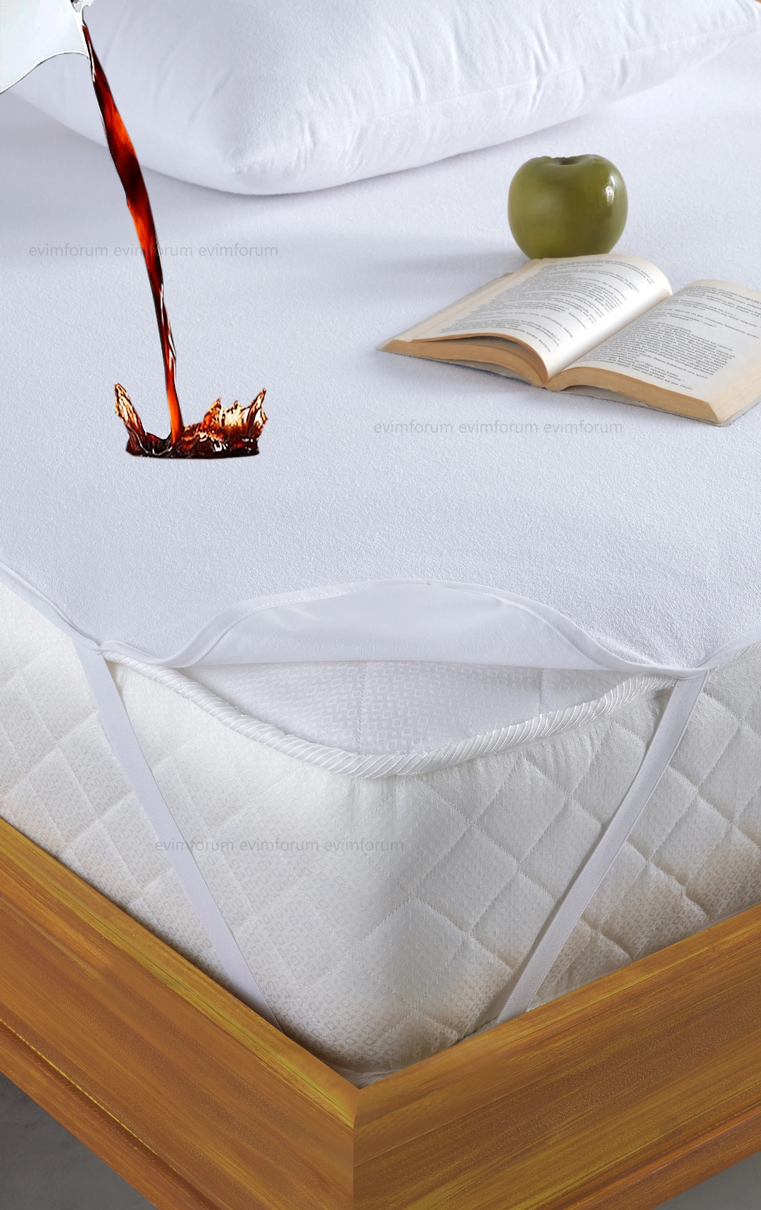 %100 Pamuk Su Sıvı Geçirmez Köşe Lastikli Alez Tek Çift Bebek Park Yatak Koruyucu Alez (15 EBAT)