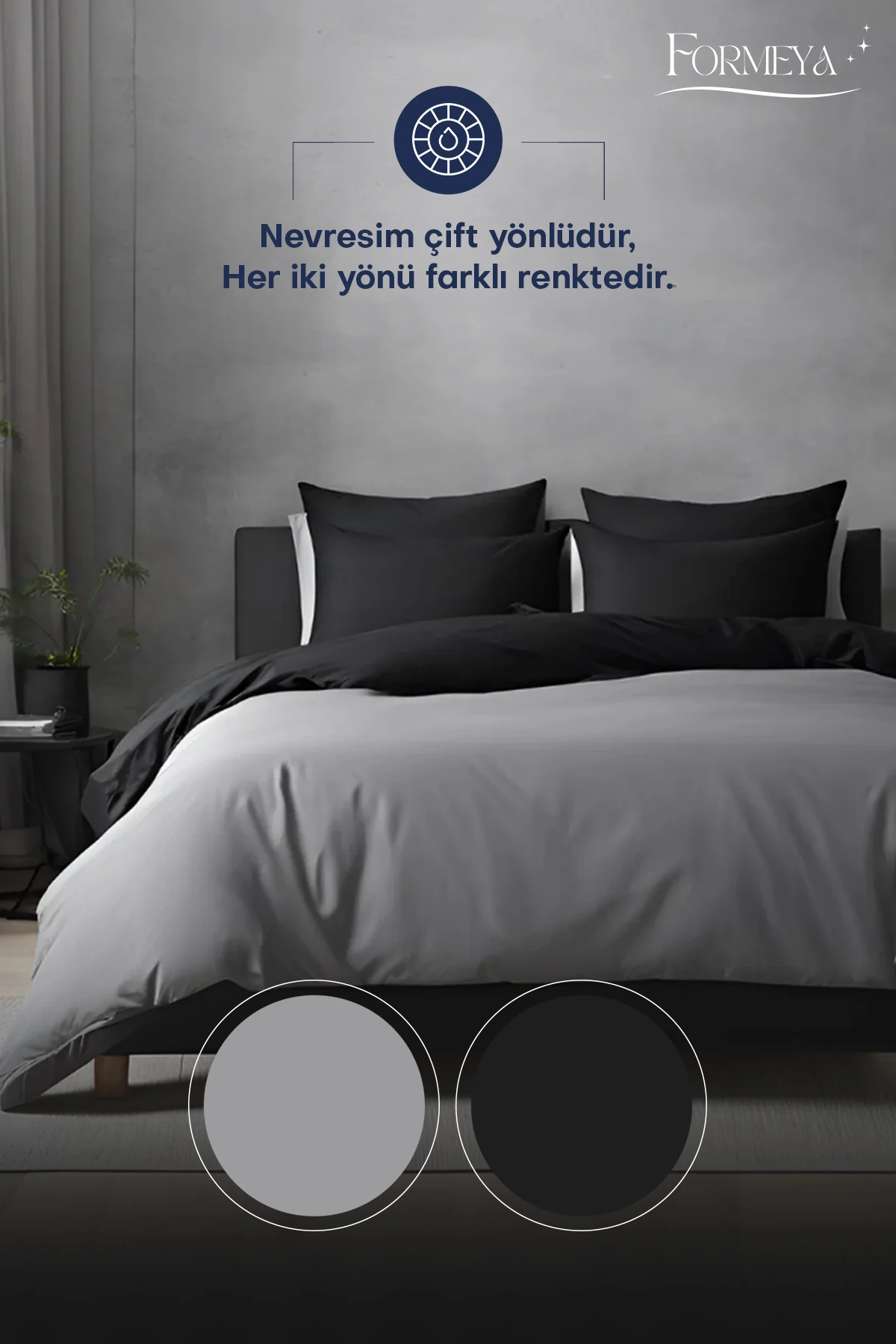 Lastikli Çarşaflı Nevresim Takımı Tek Kişilik (1 Adet Yastık Kılıflı)