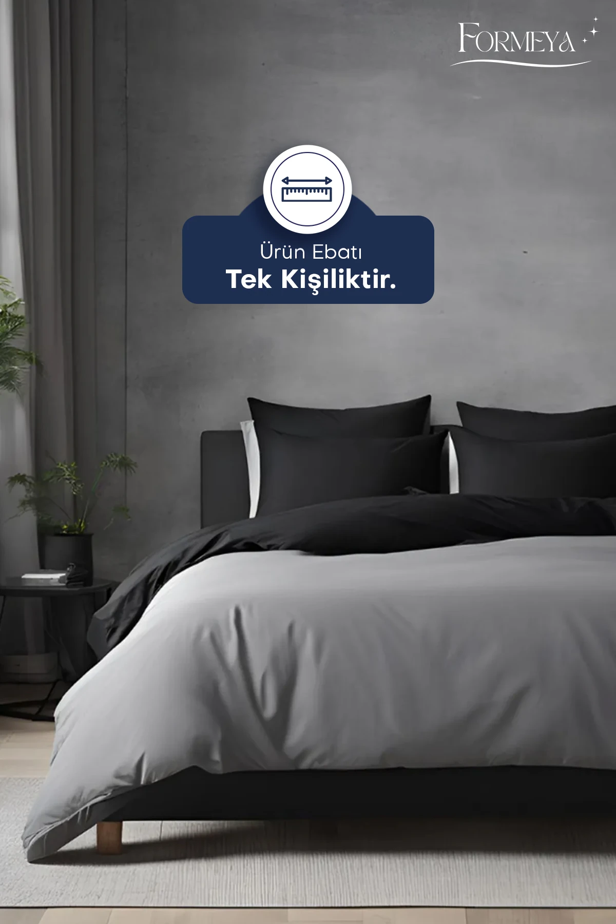 Lastikli Çarşaflı Nevresim Takımı Tek Kişilik (1 Adet Yastık Kılıflı)