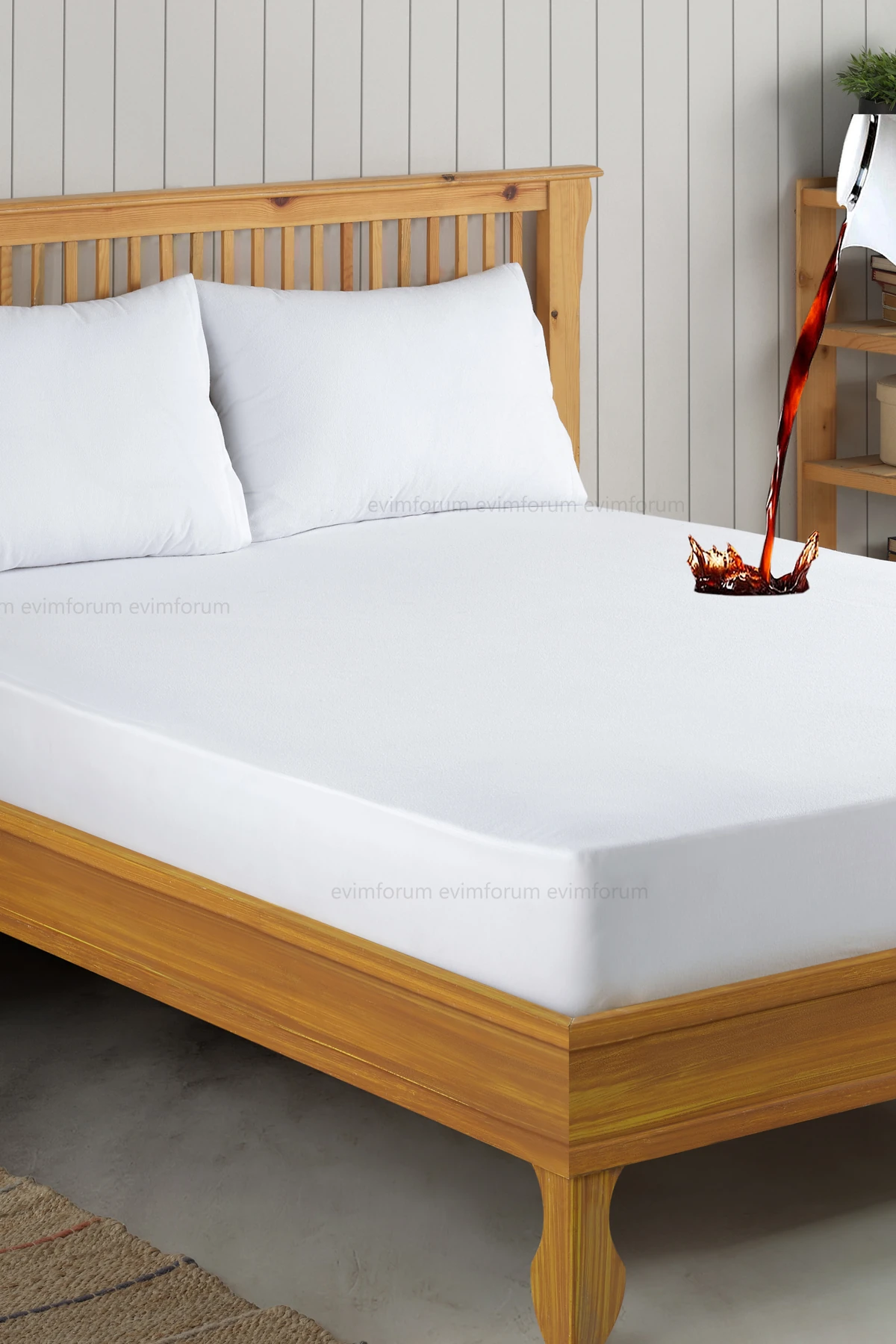 Set Beyaz Mikro Fitted Sıvı Geçirmez Alez ve 2 Adet Yastık Alezi (9 Ebat)