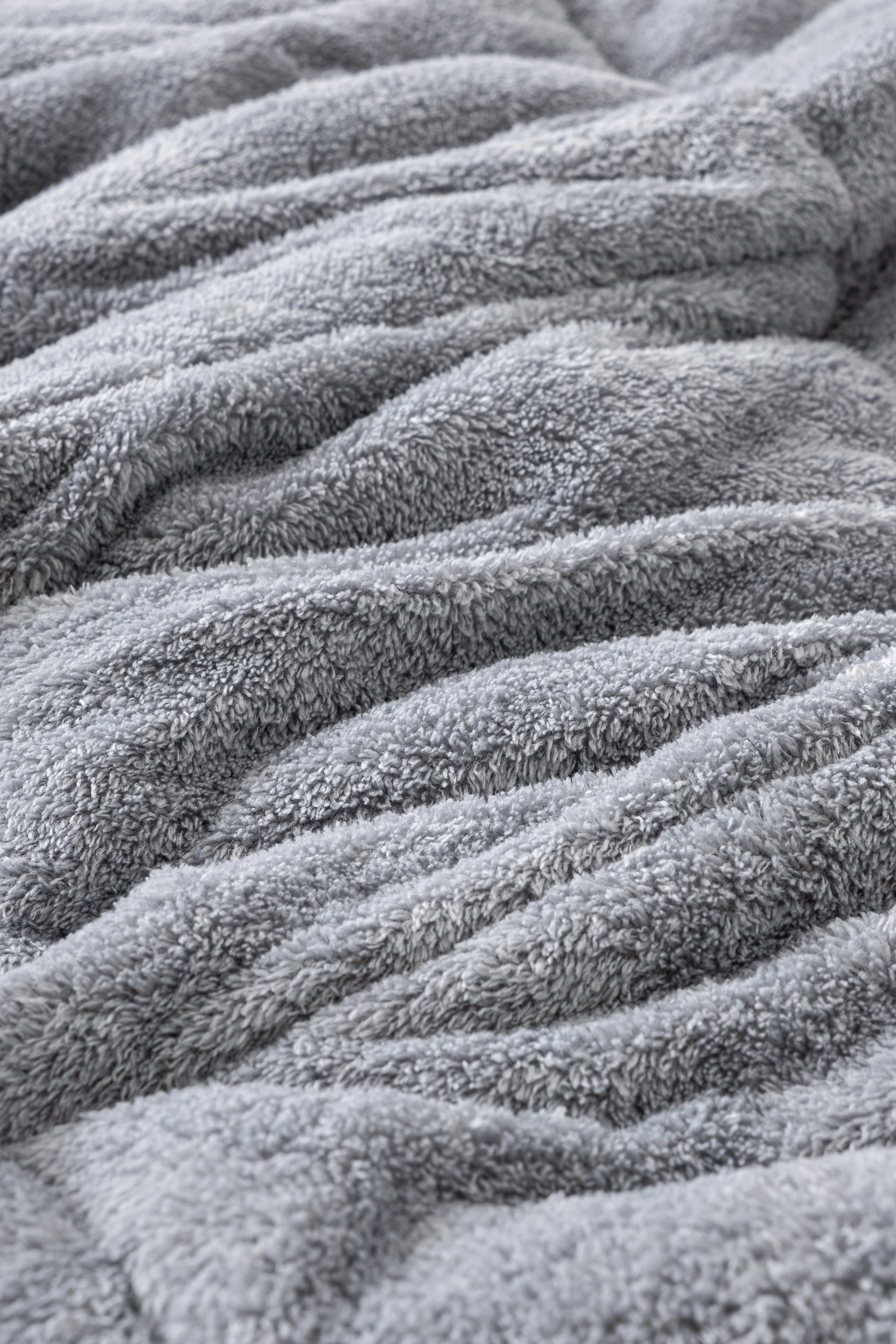 Çift Kişilik Lüx Gri Wellsoft Yorgan Çift Taraflı 195x215 cm