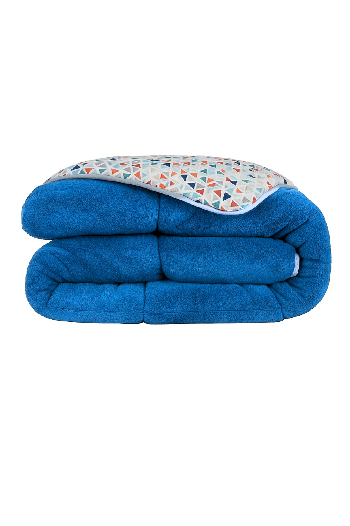 Evoria Battal Boy Lüx Wellsoft Yorgan Çift Taraflı - 2 Adet Yastık Kılıflı Yorgan Seti 215x235 cm - Mavi