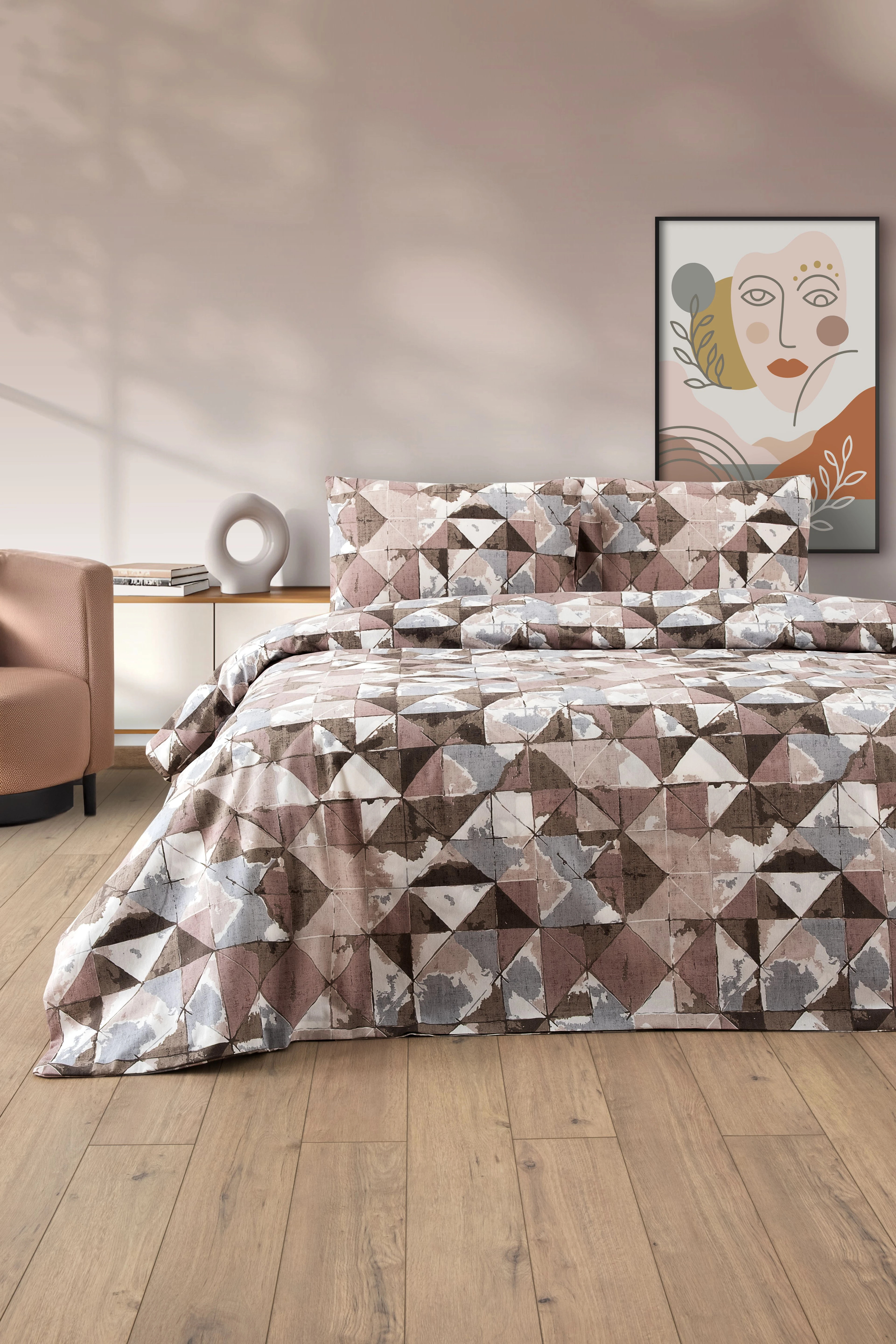 Lovely Desenli Tek Kişilik Nevresim Takımı - Lastikli Çarşaflı Tek Kişilik Nevresim Seti