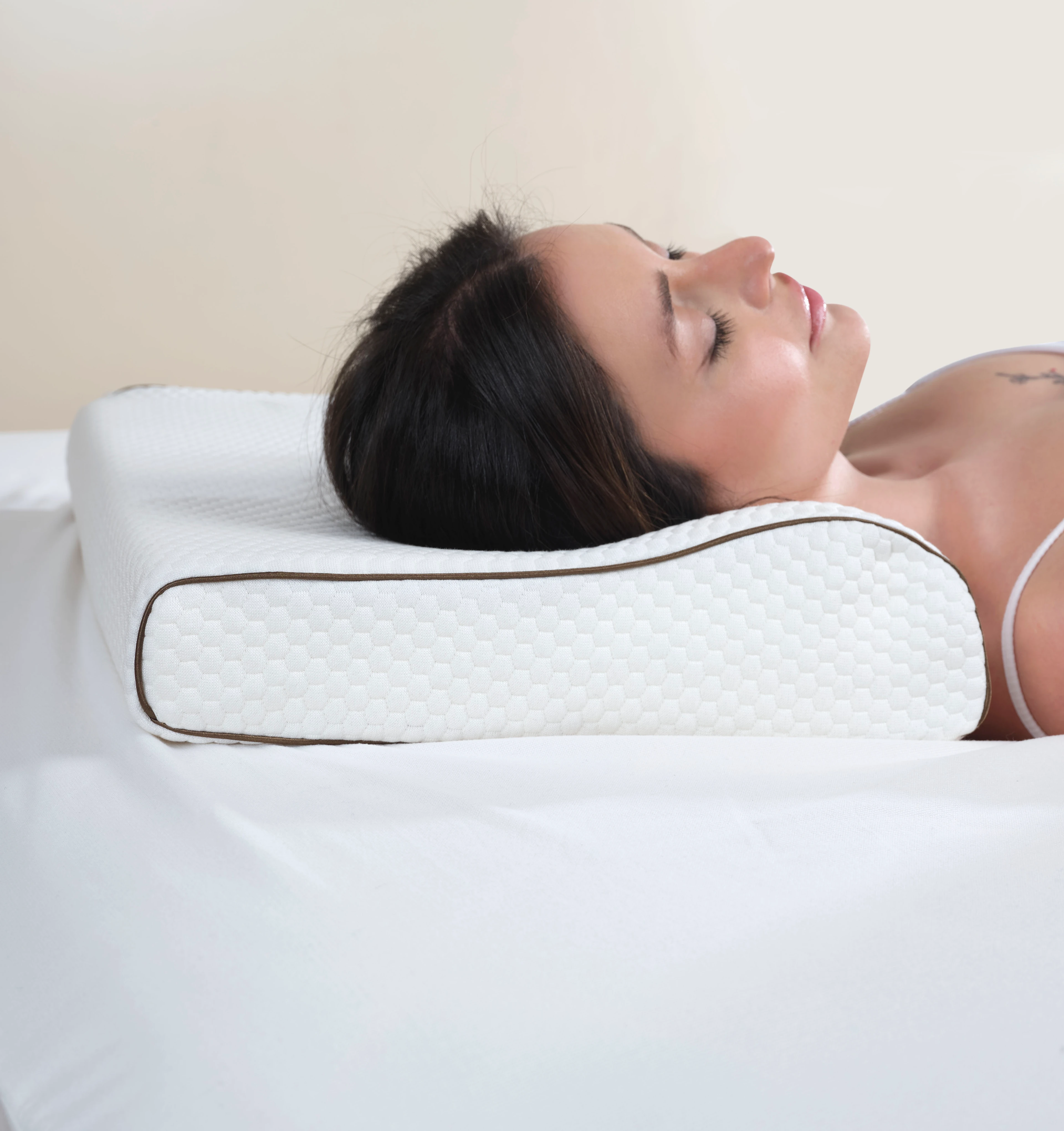 Ortopedik Visco Yastık Boyun Destekli Lüks Ortopedik Yastık 55x35 Cm