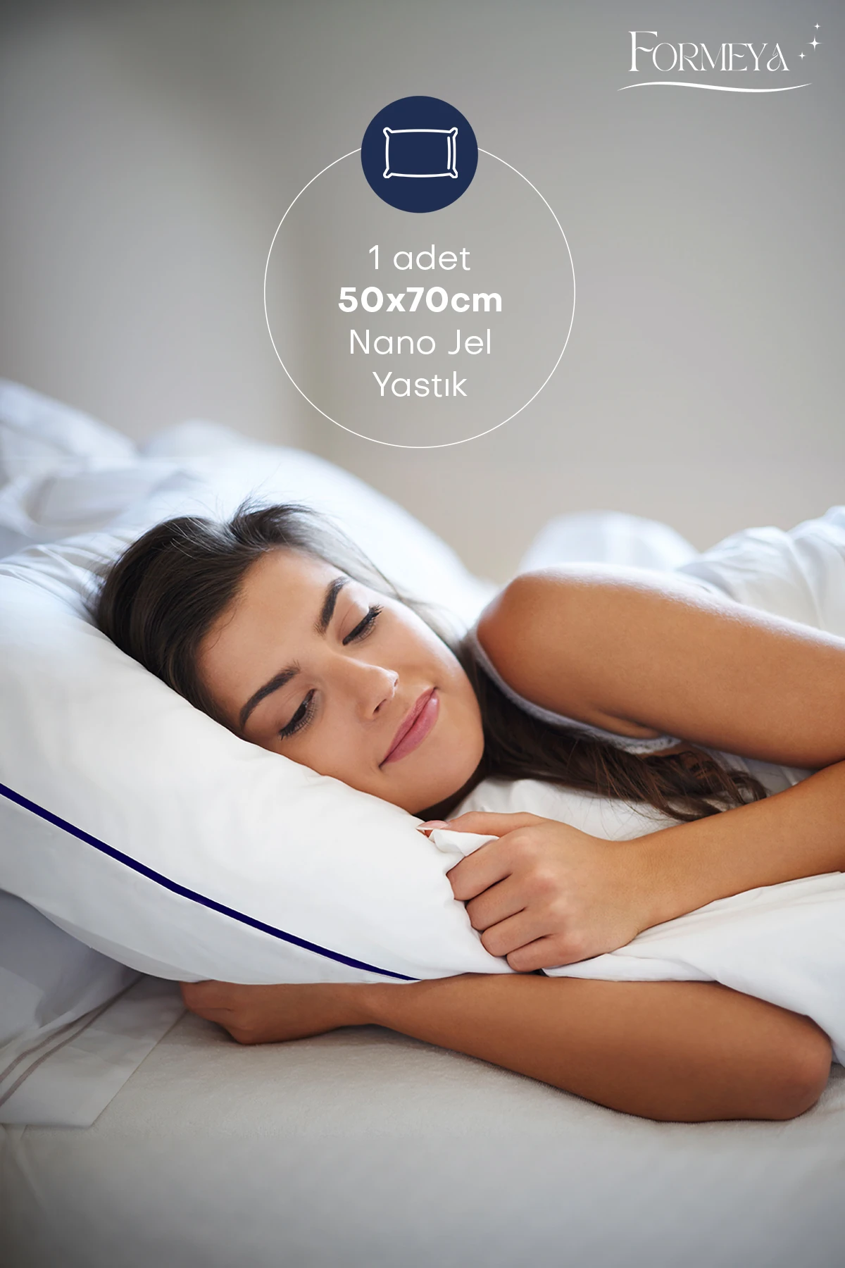 Climate %100 Pamuk Dış Kumaş Nano Jel Yastık Otel Yastığı 50*70 Cm 1100 gram