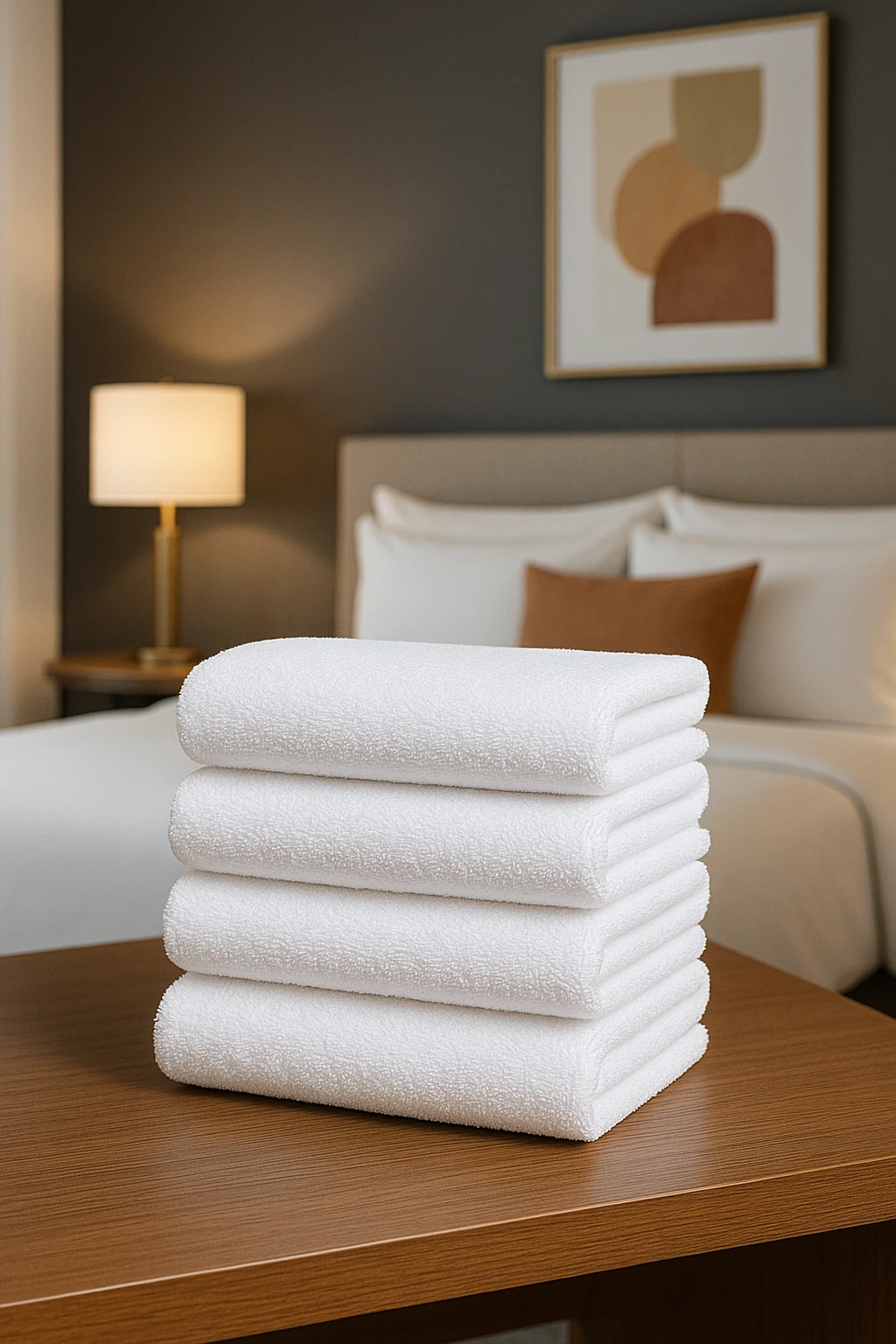 4 adet Otel Havlusu Beyaz 50x85 cm 200 gram Bukle - Armür El Yüz Havlusu