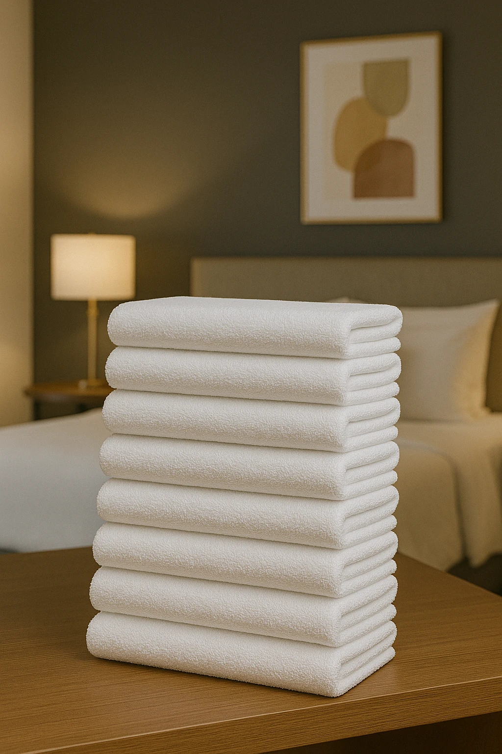 8 Adet Otel Havlusu Beyaz 50x85 cm 200 gram Bukle - Armür El Yüz Havlusu