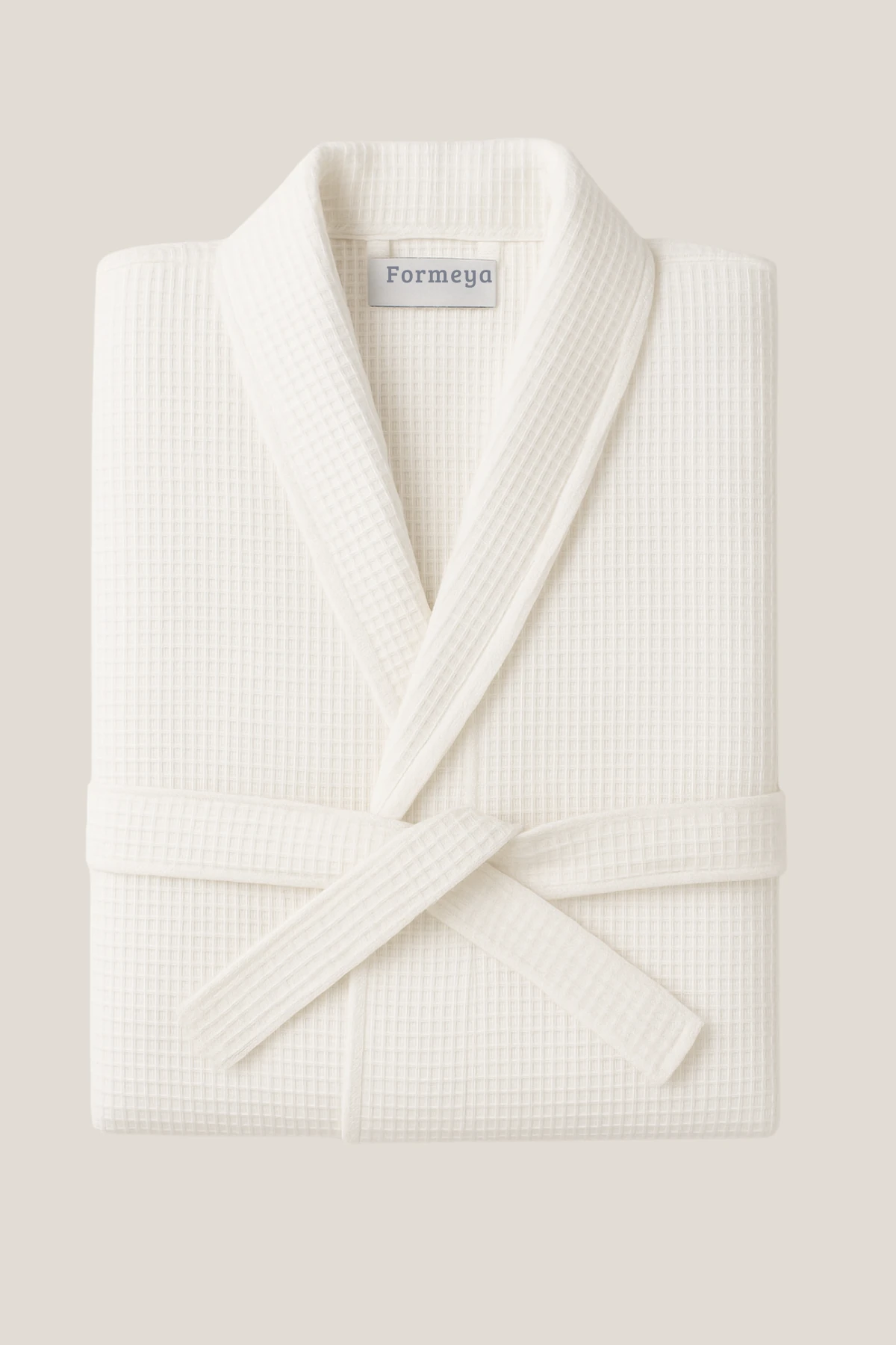 Gofret Desen Beyaz Lüks Bornoz, Çeyizlik Bornoz, Standart Beden - L/XL