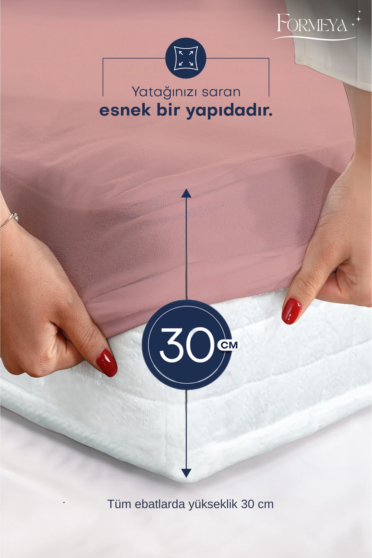 Set Pudra Mikro Fitted Sıvı Geçirmez Alez ve 2 Adet Yastık Alezi (9 Ebat)