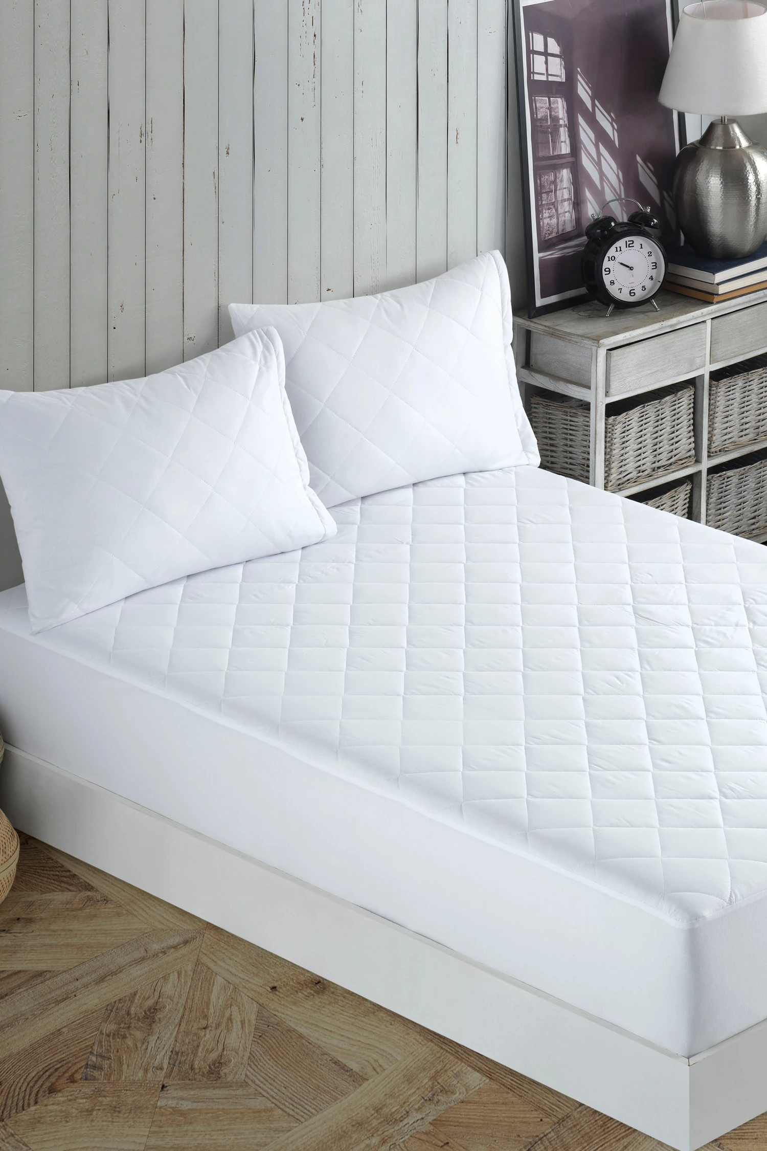 Adelya Mikrofiber Alez Kapitone Fitted Yatak Koruyucu Alez (15 Ebat)