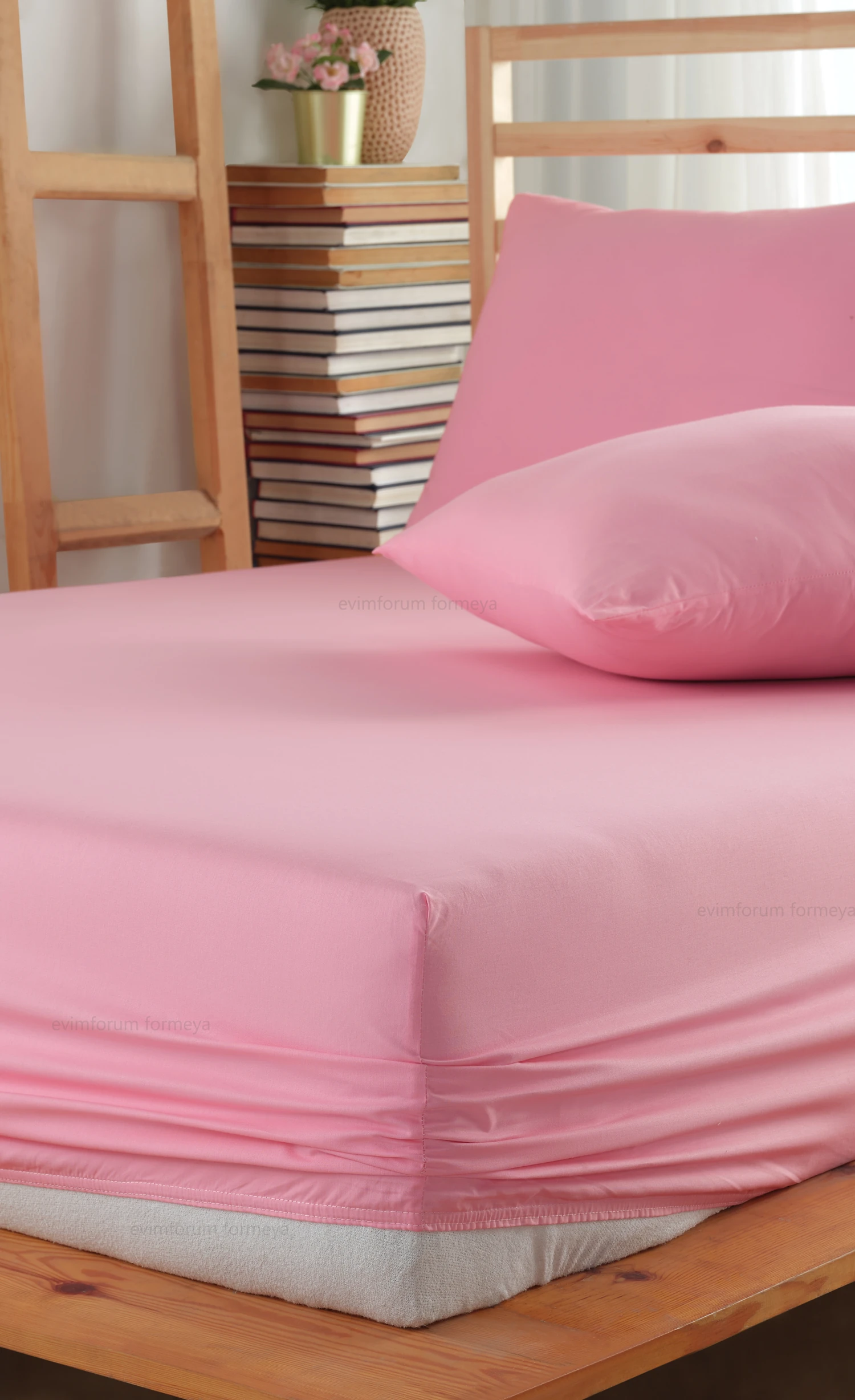 Lastikli Çarşaf Takımı %100 Pamuk Yastık Kılıflı Ranforce Kumaş 