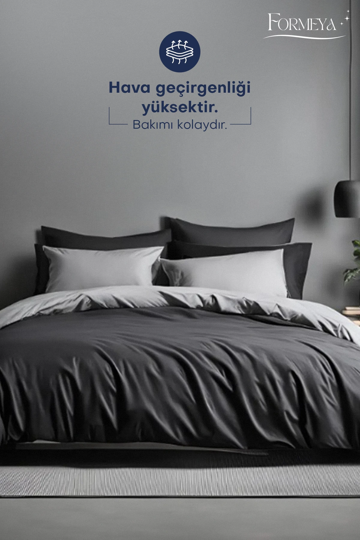 Lastikli Çarşaflı Nevresim Takımı Tek Kişilik (1 Adet Yastık Kılıflı)