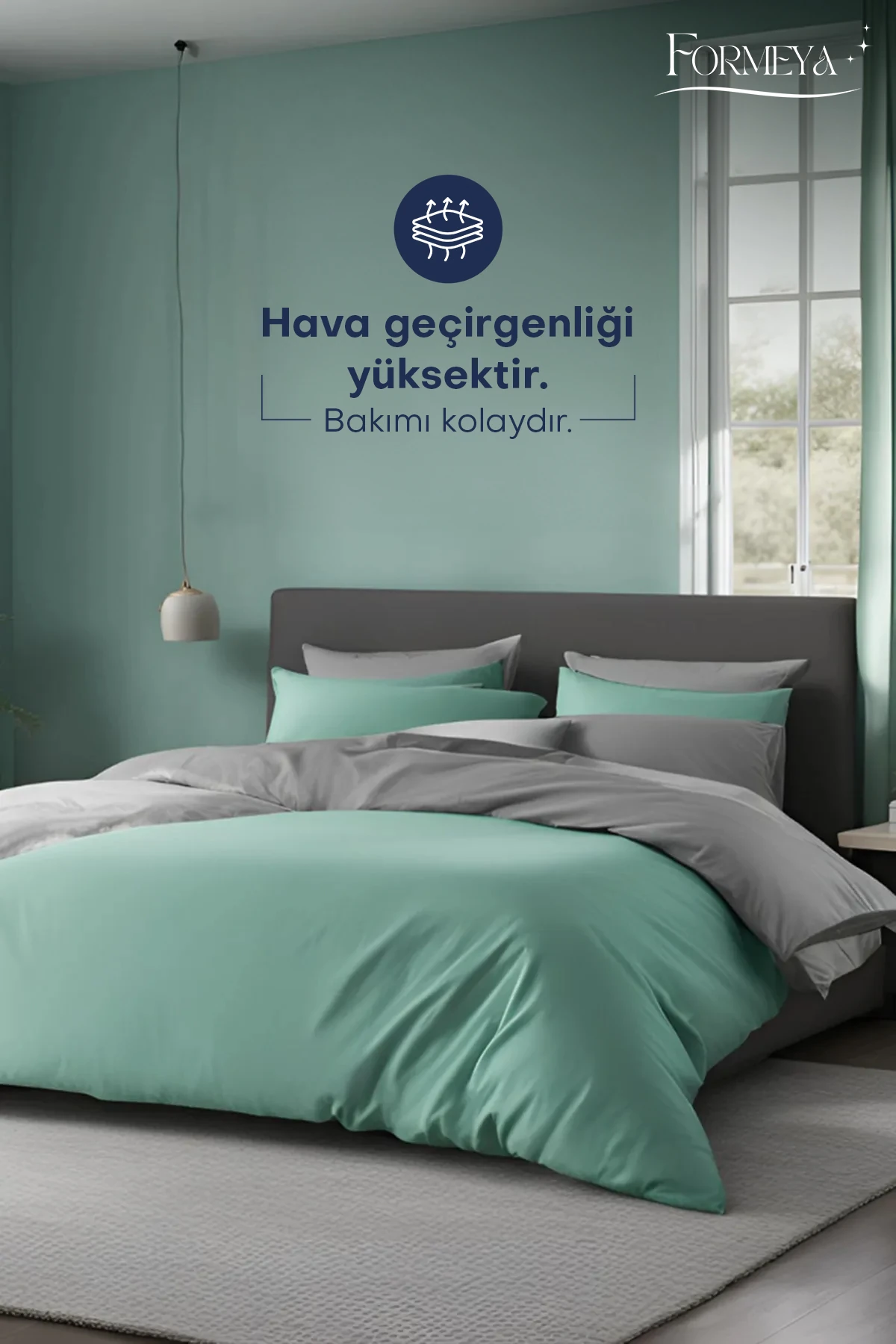 Lastikli Çarşaflı Nevresim Takımı Tek Kişilik (1 Adet Yastık Kılıflı)